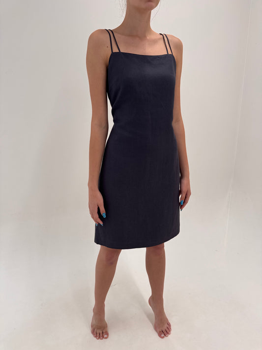 Rochie Marella by Max Mara petrol gray în croi minimalist din pânză