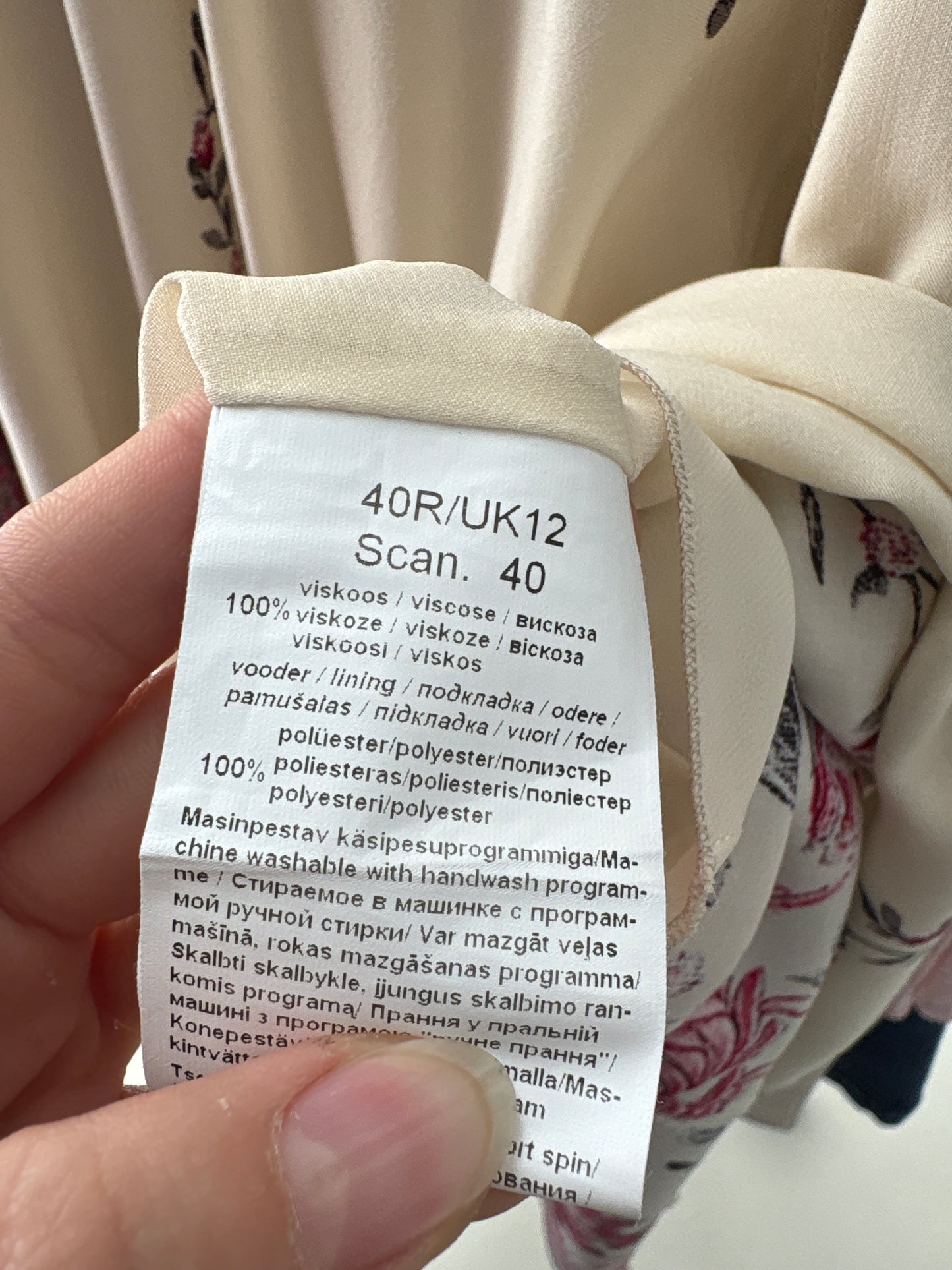 Fustă maxi tall light camel din panzica cu interior de pânză de bumbac