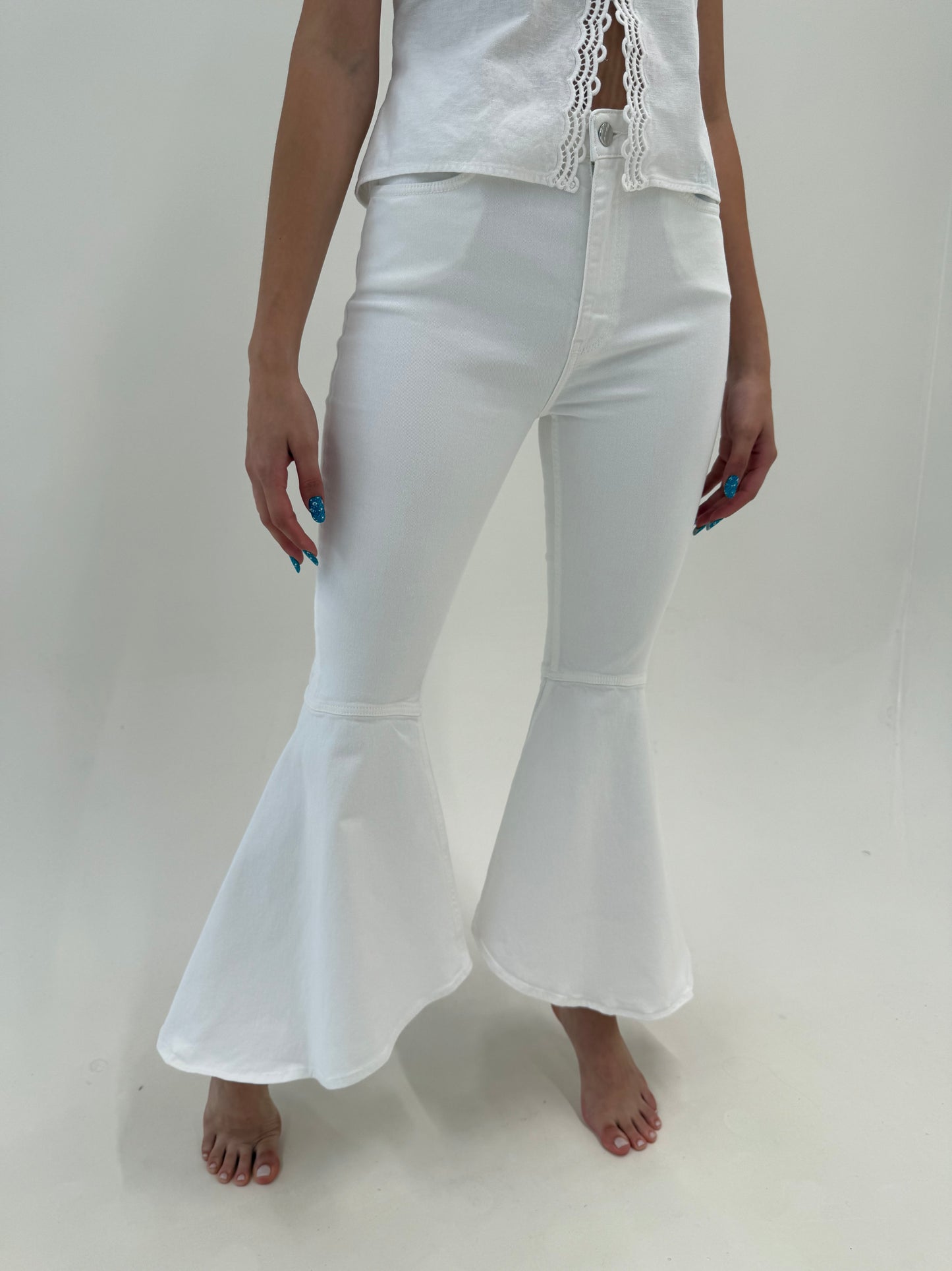 Pantaloni super premium Pinko în croi statement super evazat modelatori