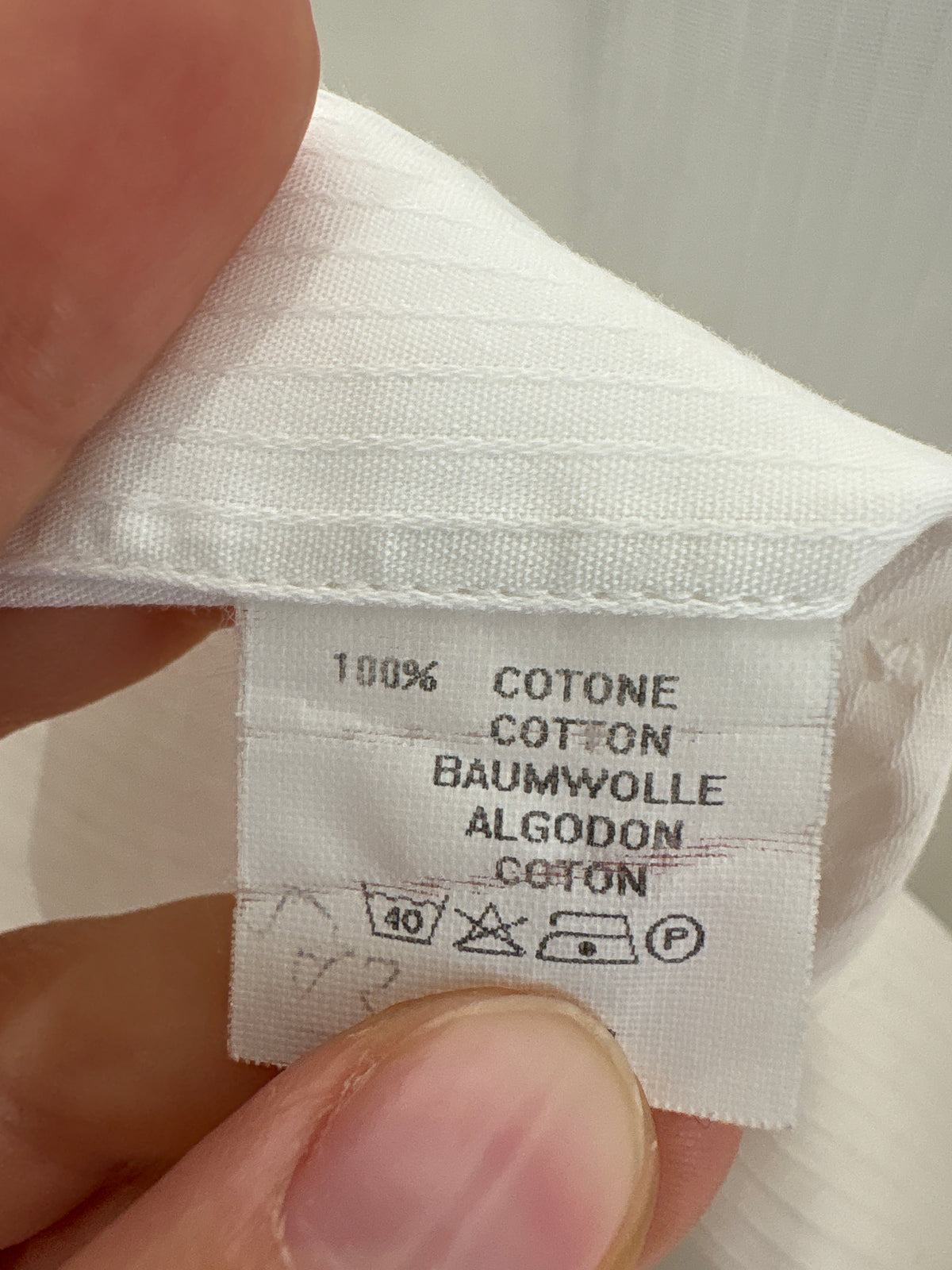 Cămașa premium italiană din poplin texturat de bumbac cu guler scrobit