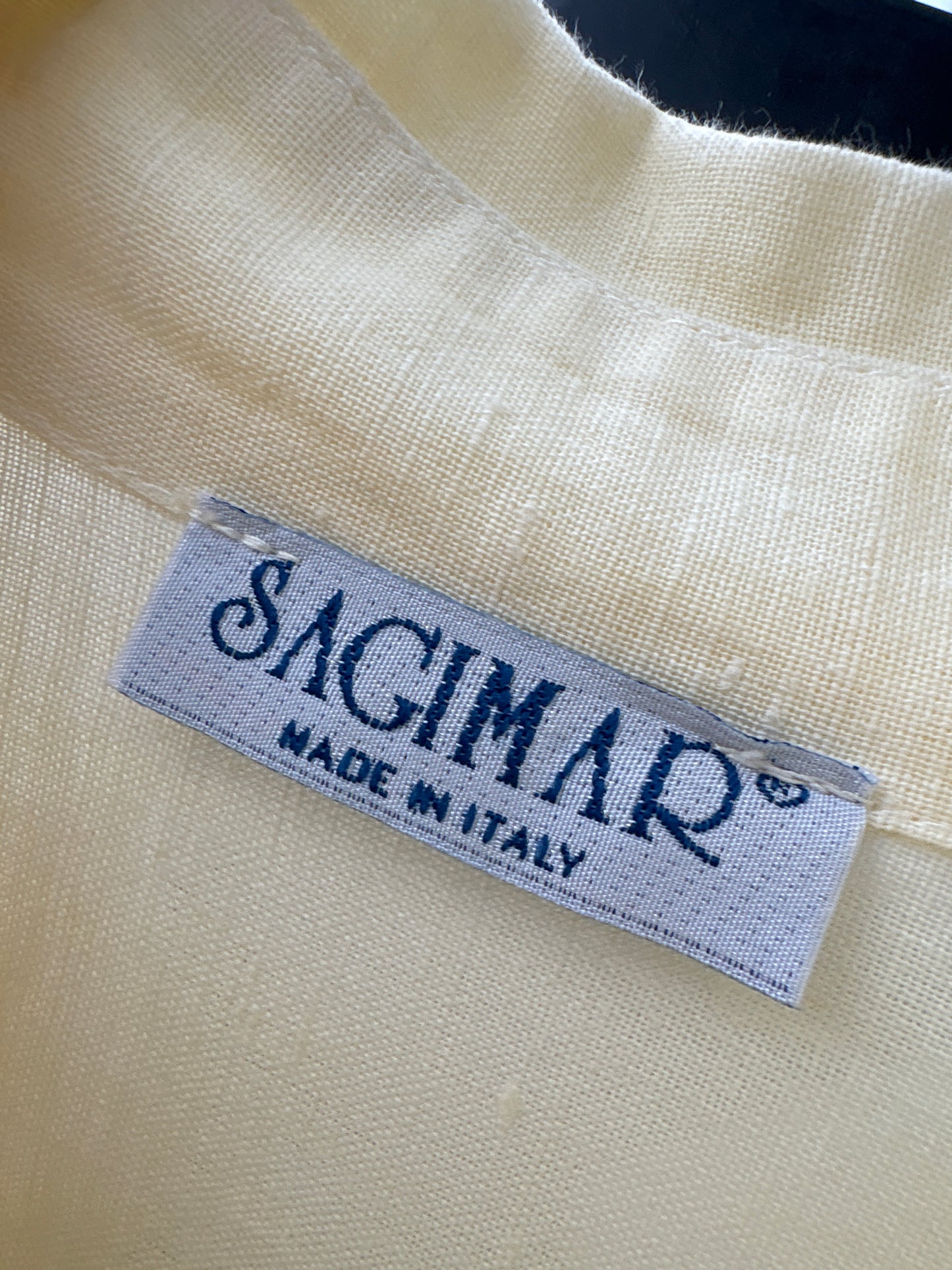 Robe chemise italian butter yellow din pânză excepțională de in cu broderie