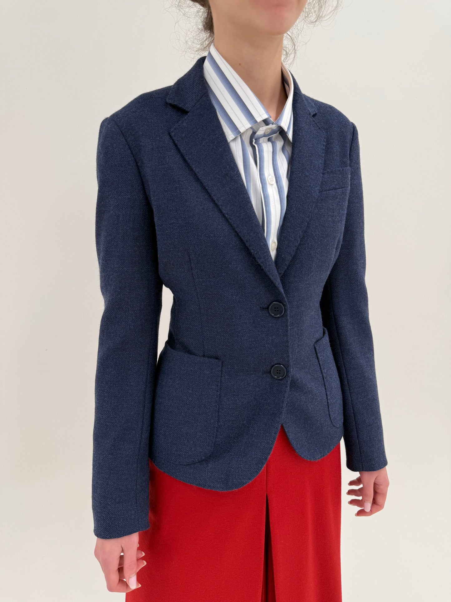 Sacou de brand luxury Aspesi din lana extrafina, cașmir și mătase