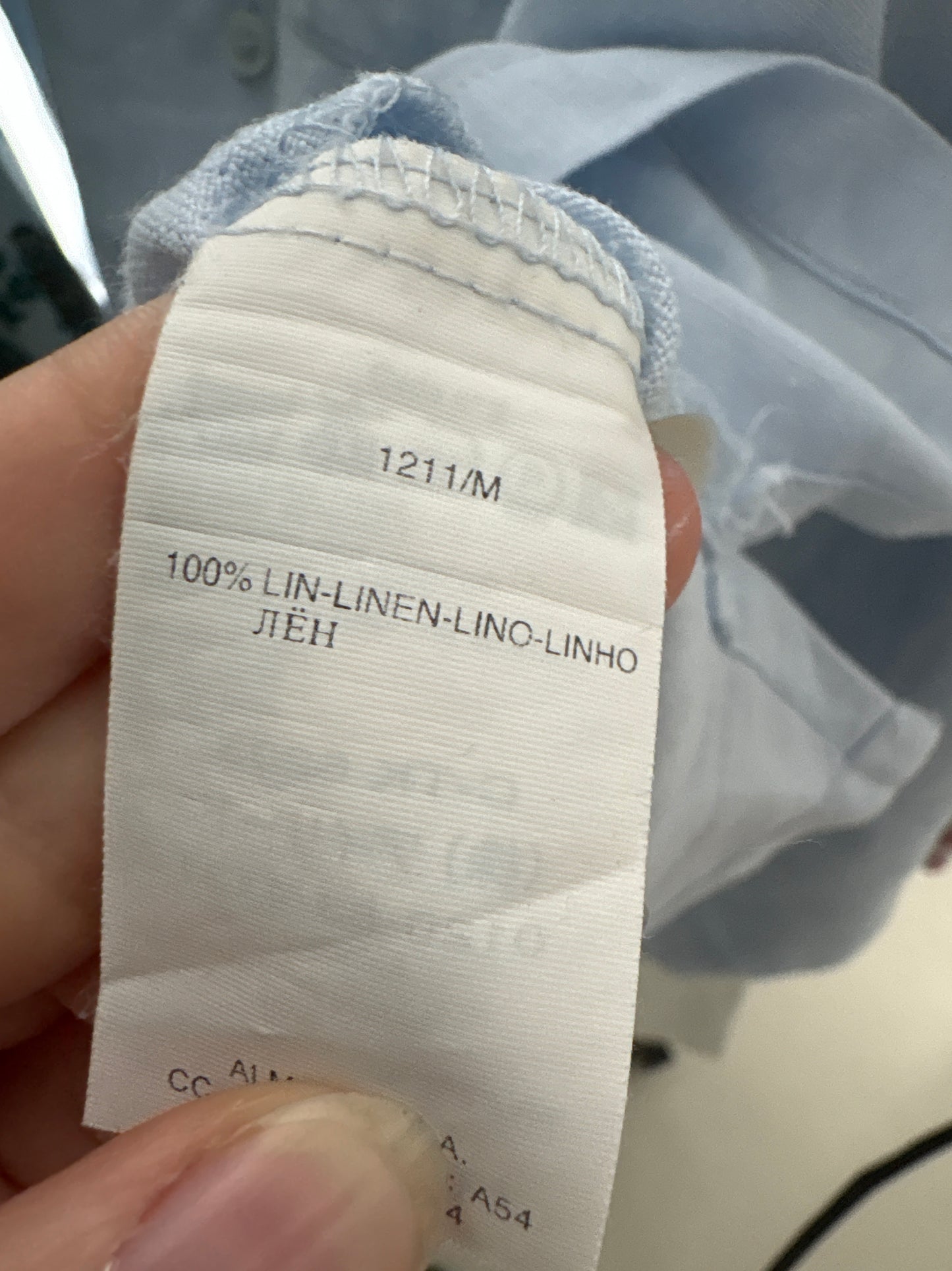 Cămașa baby Blue din in premium în croi lejer