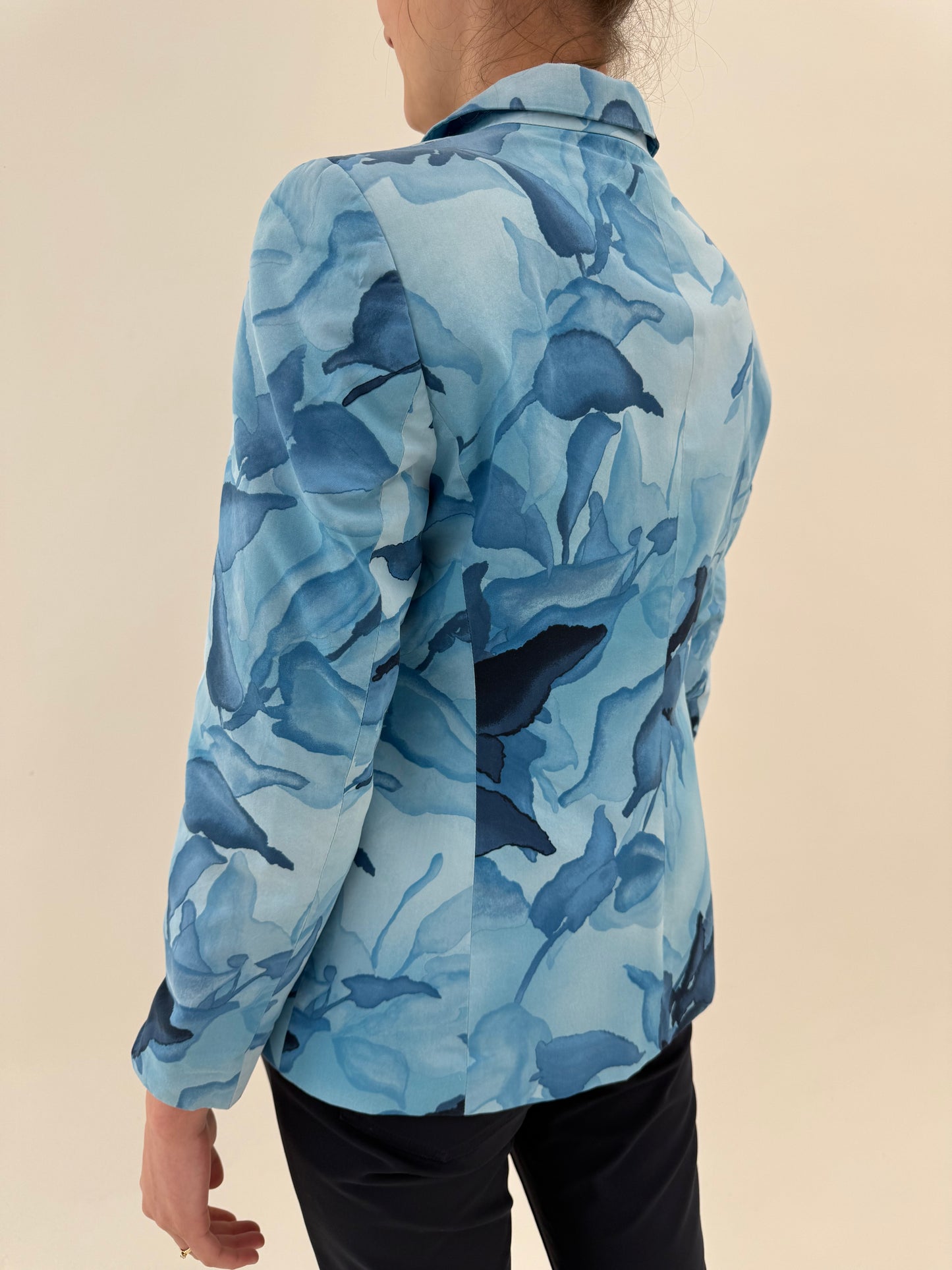 Sacou Laurel by Escada din mătase naturală si bumbac cu print organic superb