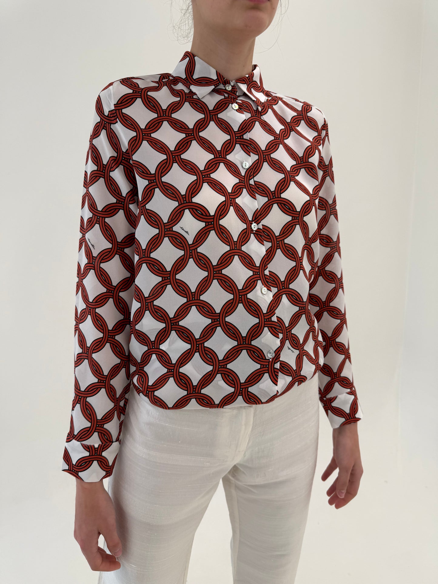 Cămăși lungi noi Marella by Max Mara din mătase naturală în croi lejer
