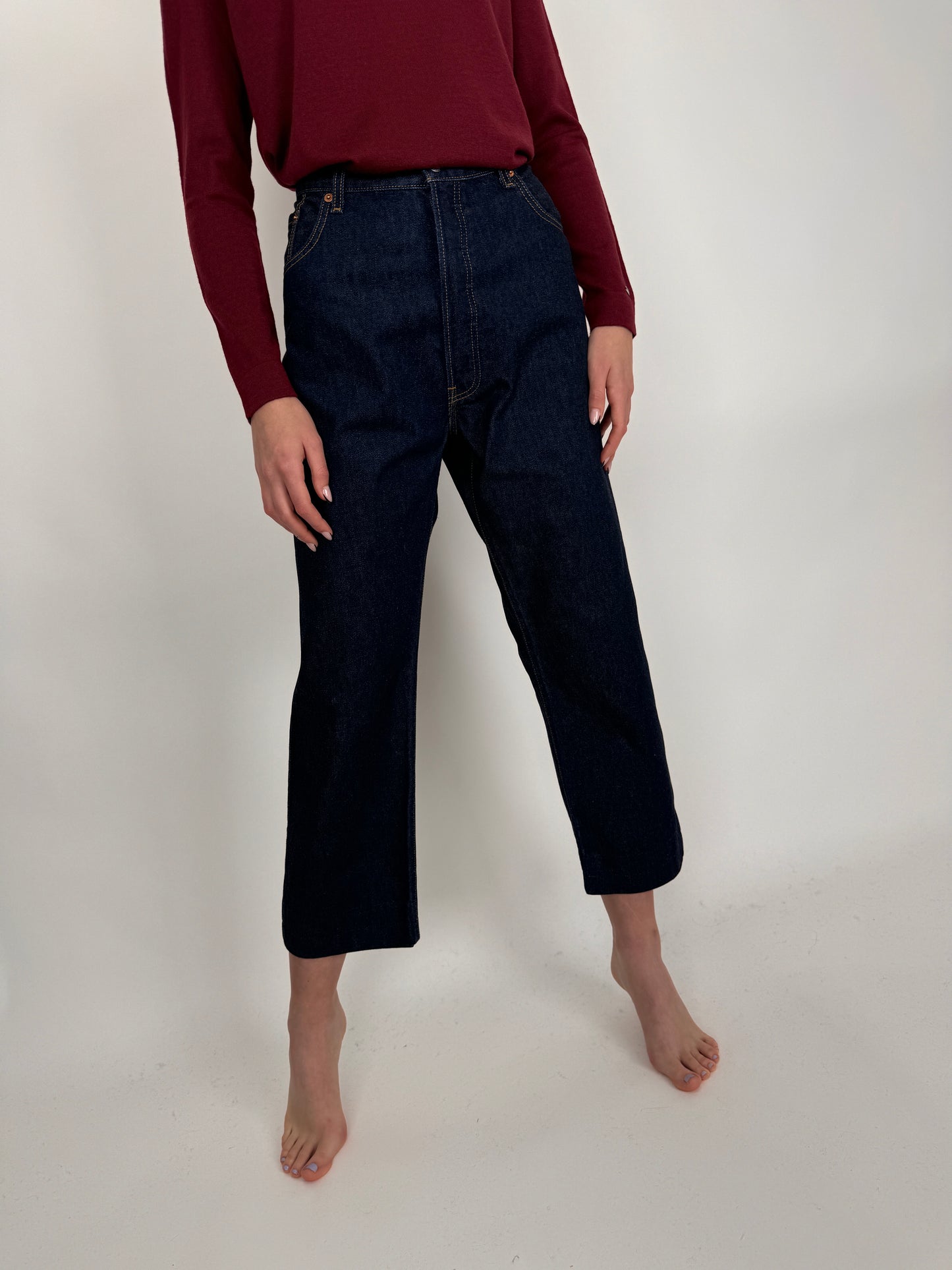 Jensi Levi’s 501 dark wash plus size