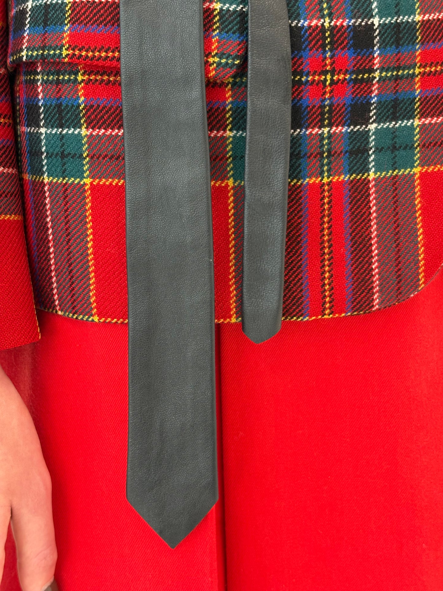 Cravata slim din piele naturală