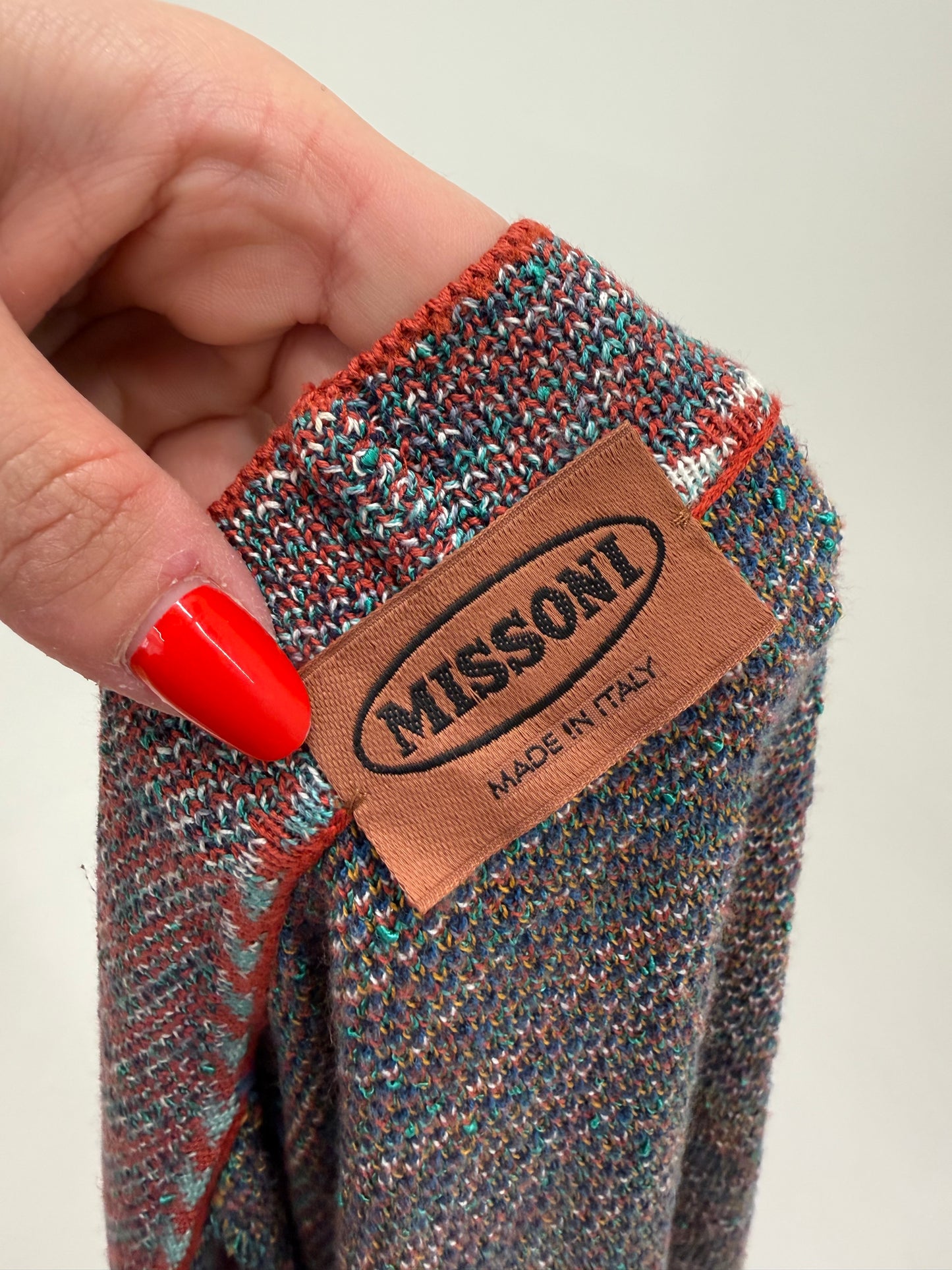 Cardigan vintage ultra luxury Missoni din bumbac din jerse specific brandului