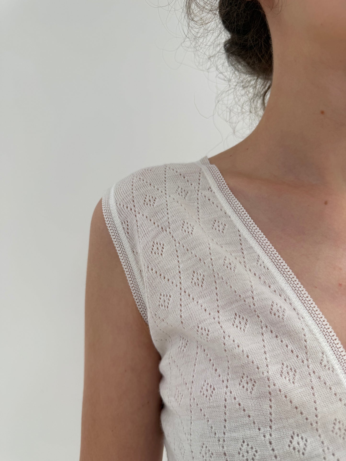 Top premium italian cambrat tip furou din lana extrafina irestringibila