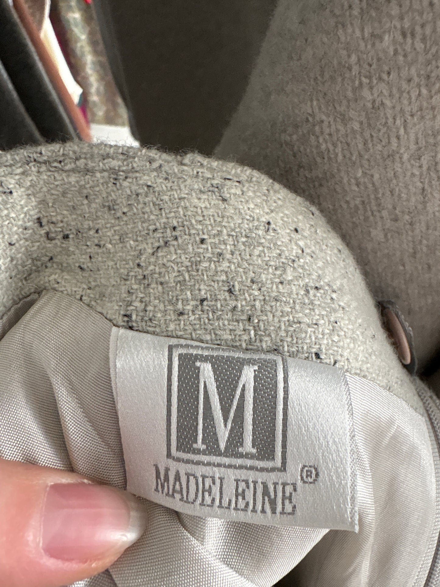 Fustă maxi de brand luxury Madeleine silver gray cu talie ultra înaltă