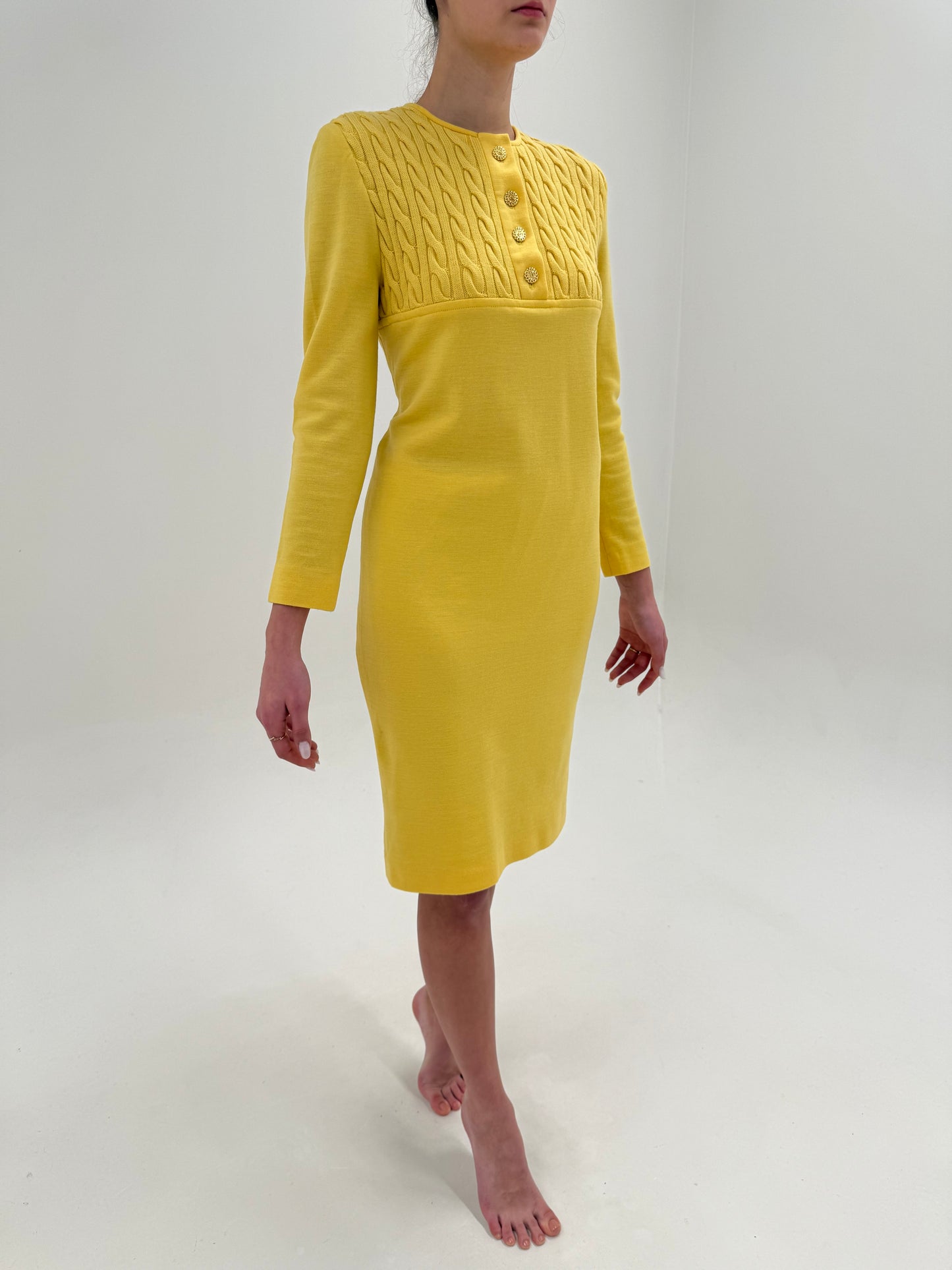 Rochie luxury Luisa Spagnoli de primăvară din jerse extrafin de lana