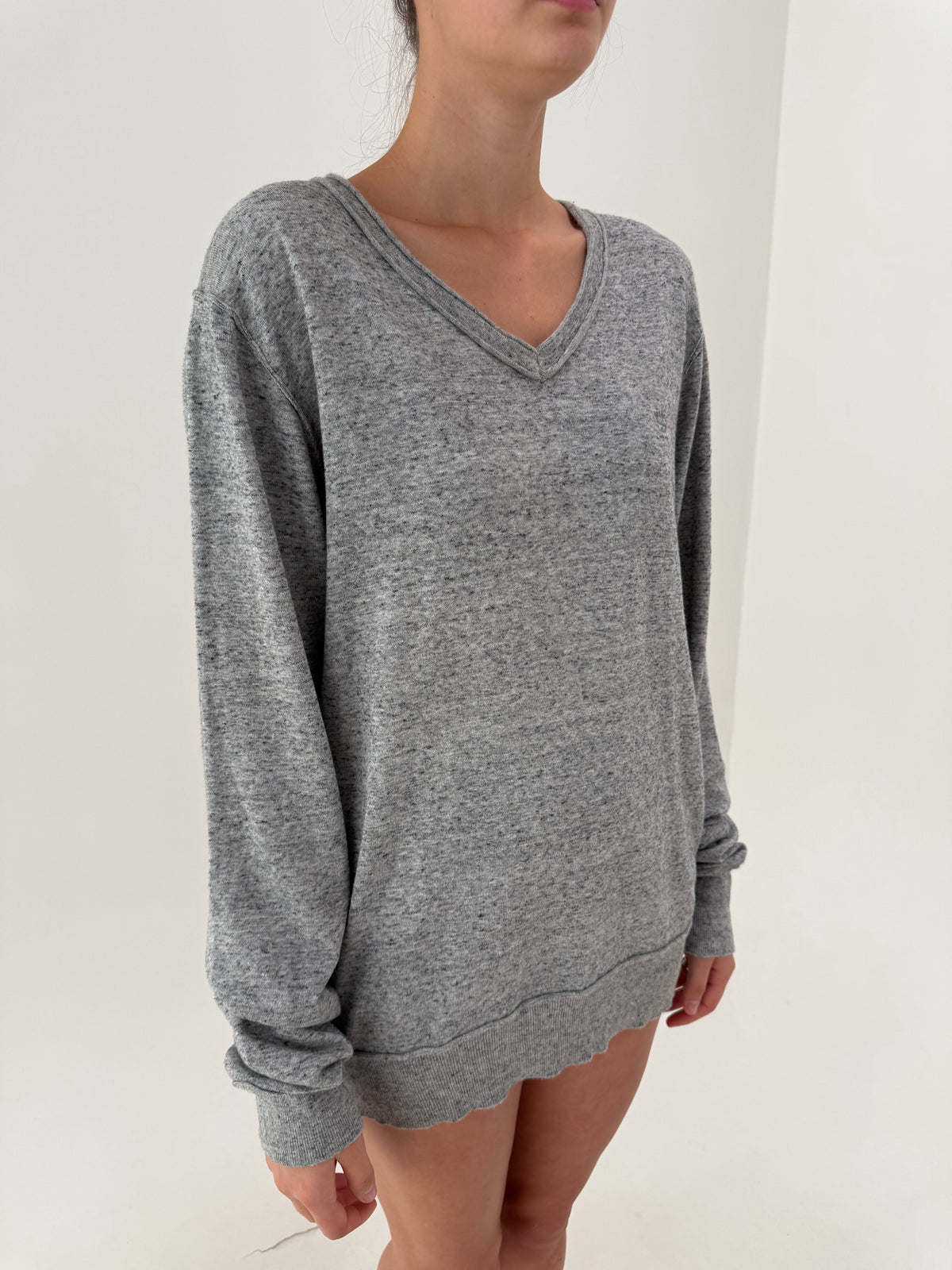 Pulover Diesel din lanita melanj in croi oversized tall și anchior