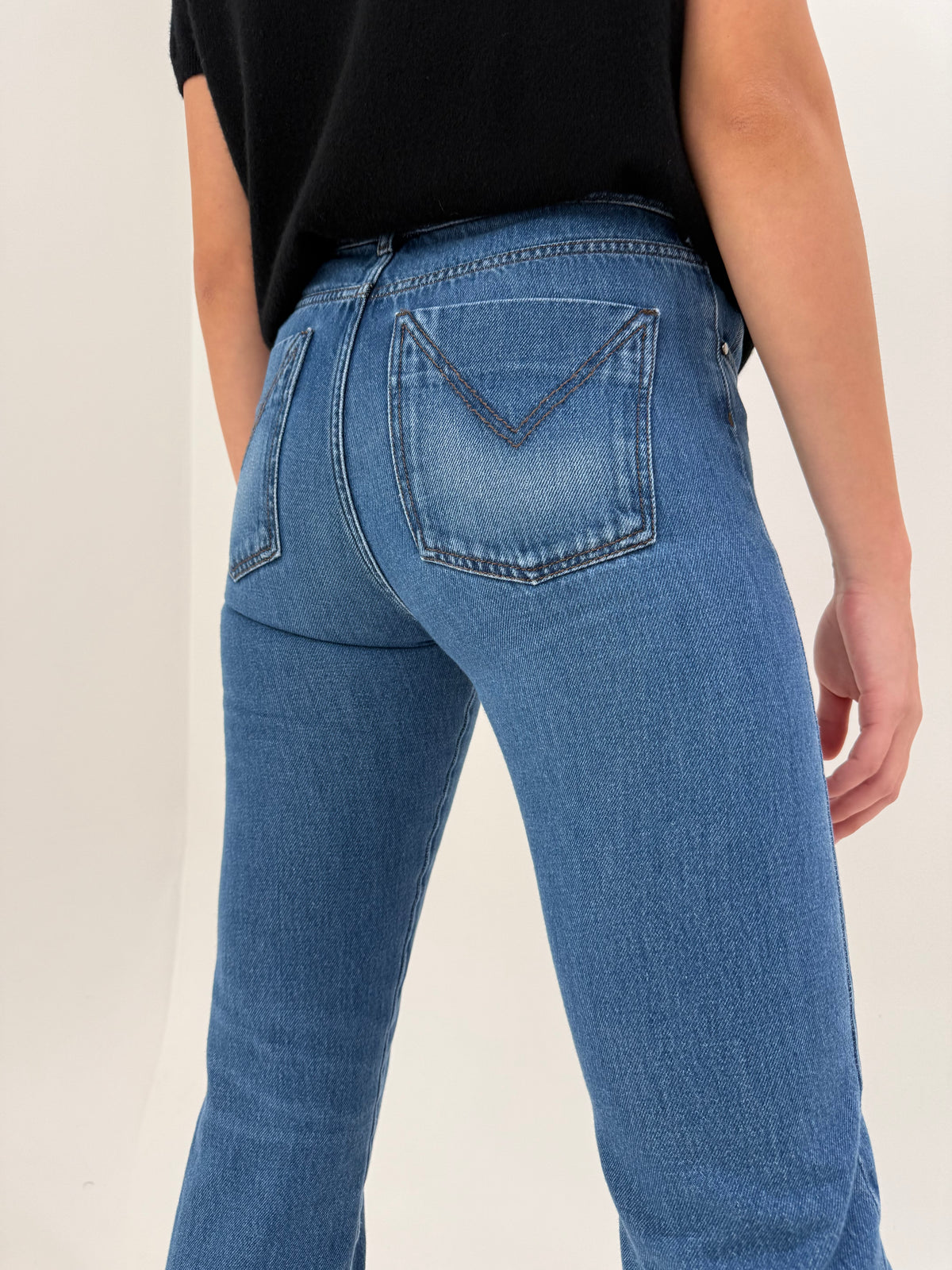 Jeans Max Mara în croi super actual ‘skinny straight’ classic wash