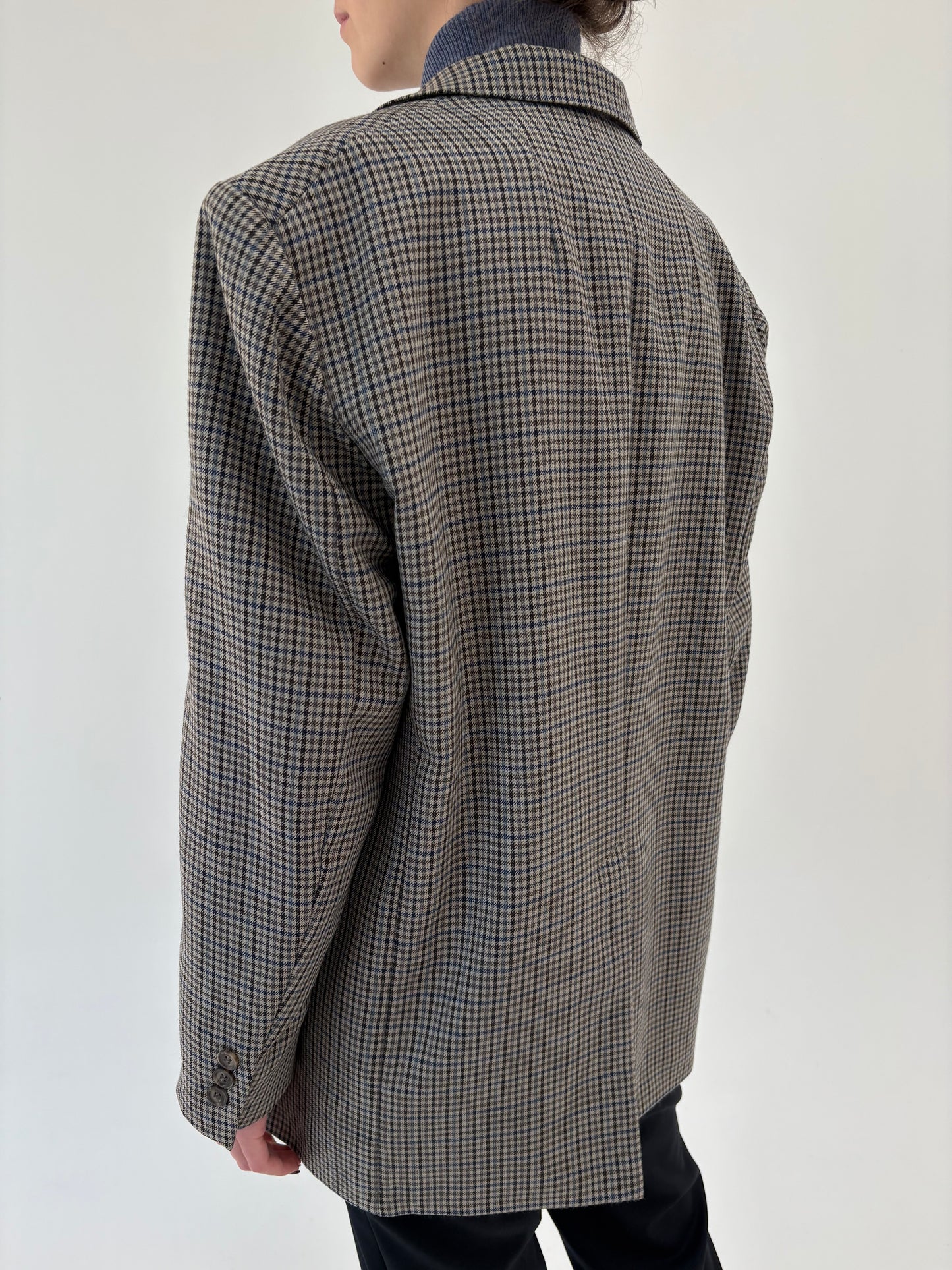 Sacou Burberry în carouri din lana extrafina