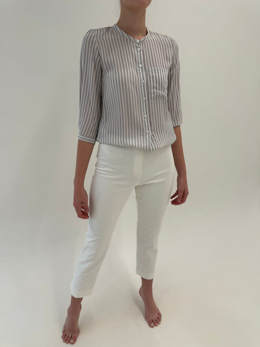 Pantaloni petite de brand luxury Les Copains din bumbac modletir texturat