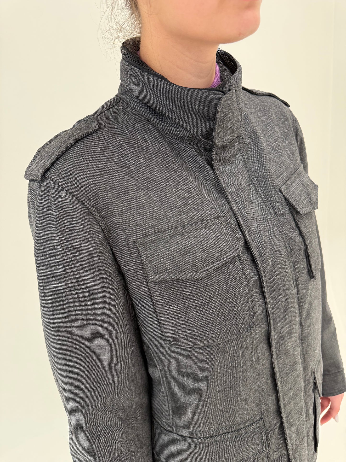 Geacă Armani de primăvară din lana extrafina impermeabila