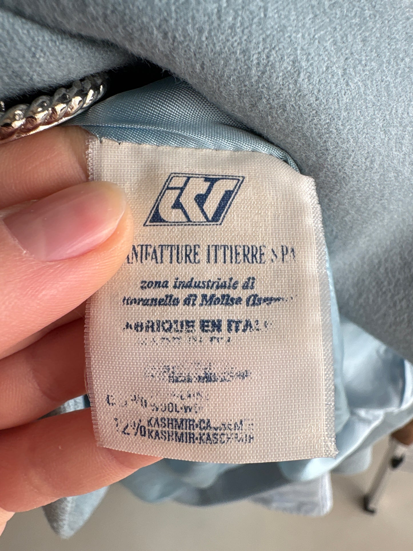 Sacou Versace vintage baby blue din lana și cașmir cu mătase naturală powder Pink