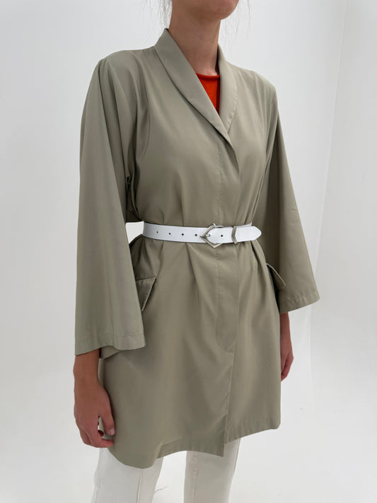 Trench Max Mara clasic din material excepțional Sage green