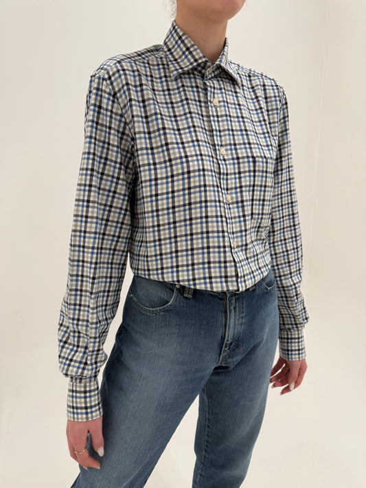 Cămașa Zegna ‘soft’ în carouri