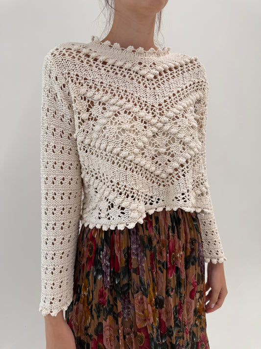 Soft knit de vară excepțional lucrat manual din macrame moale de bumbac