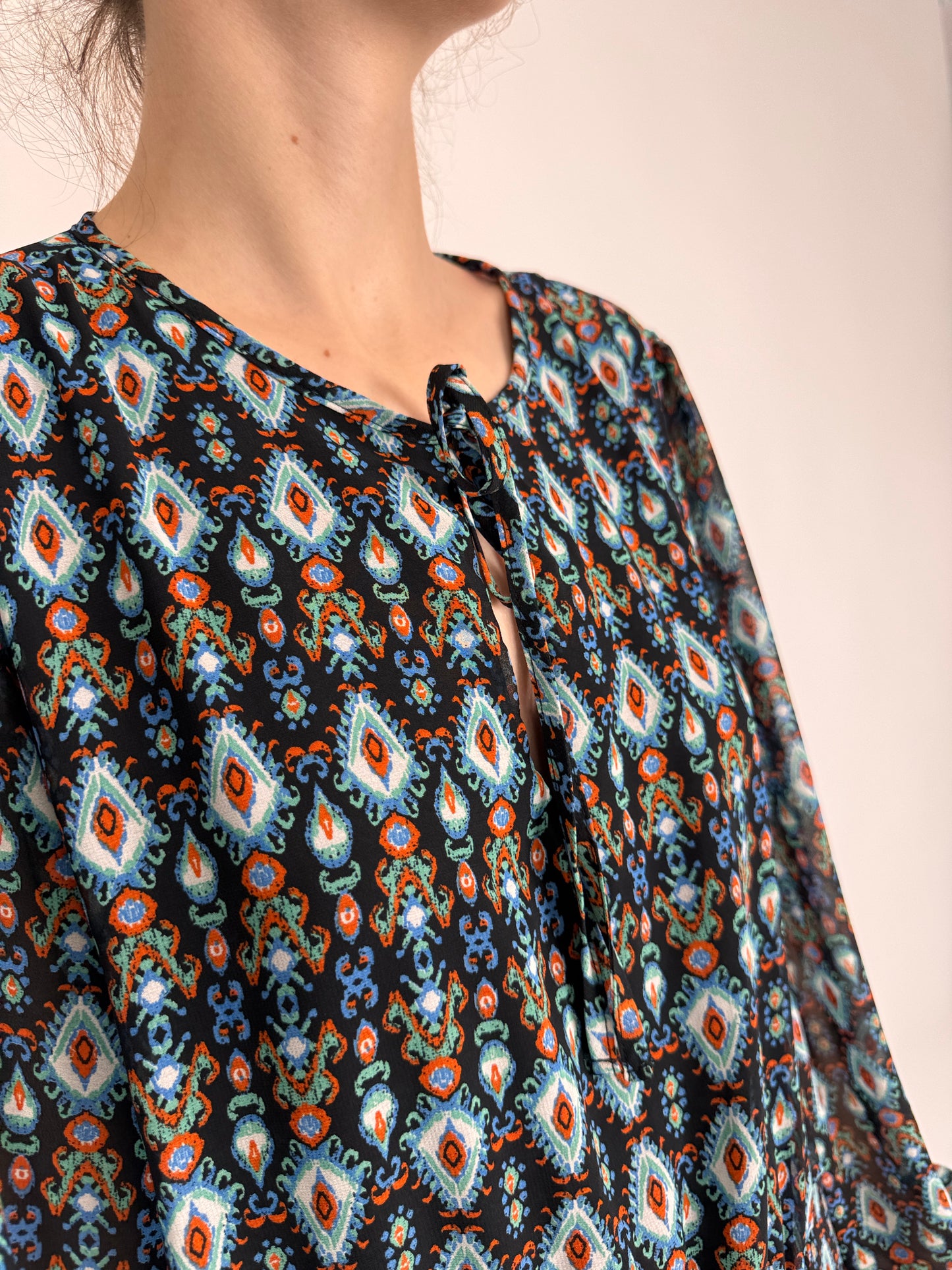 Rochie in stil anii 70 cu talie elastică