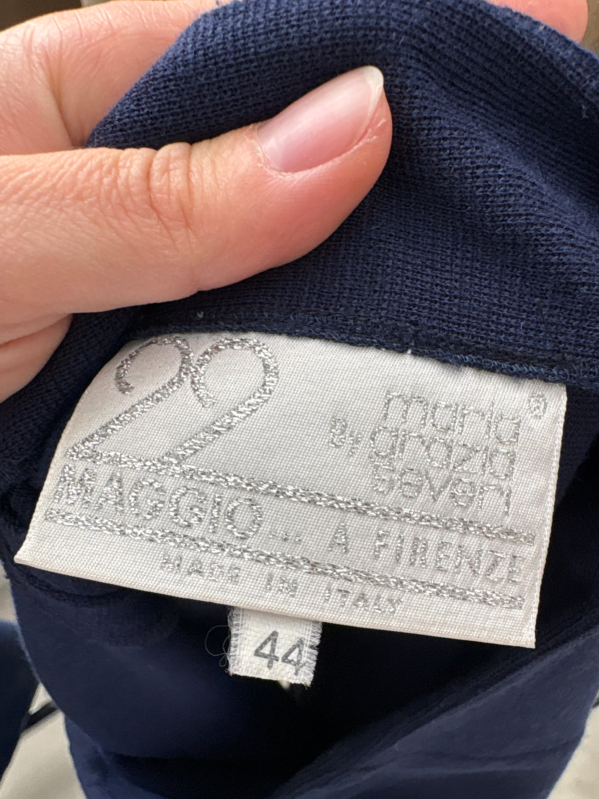 Fustă italiană creion din lana excepțională cu talie extrem de înaltă și sold elastic