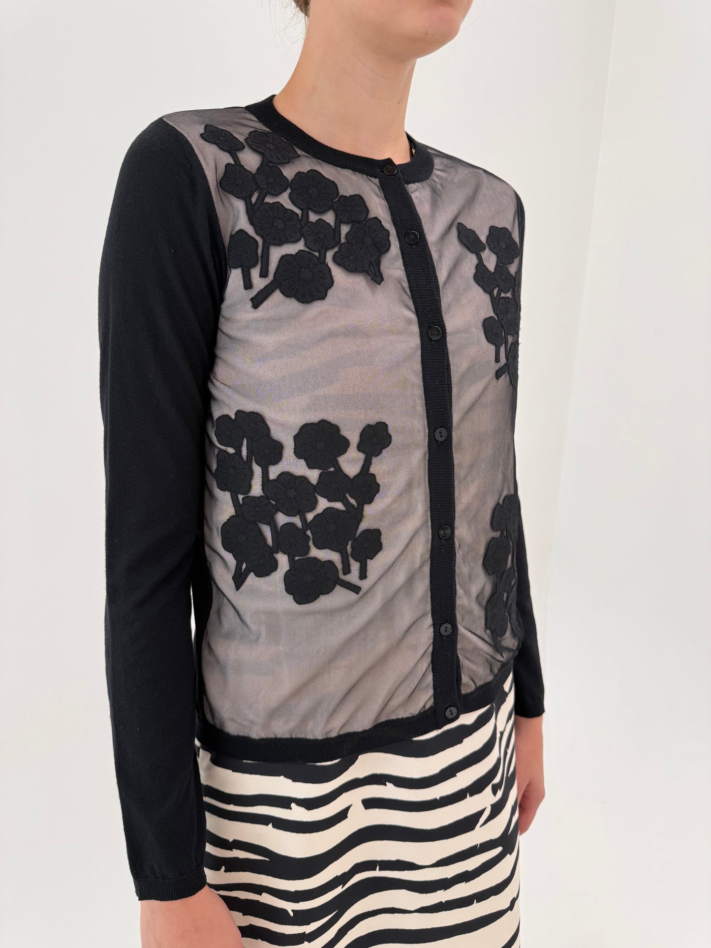 Cardigan Max Mara spectaculos din lana și mătase naturală