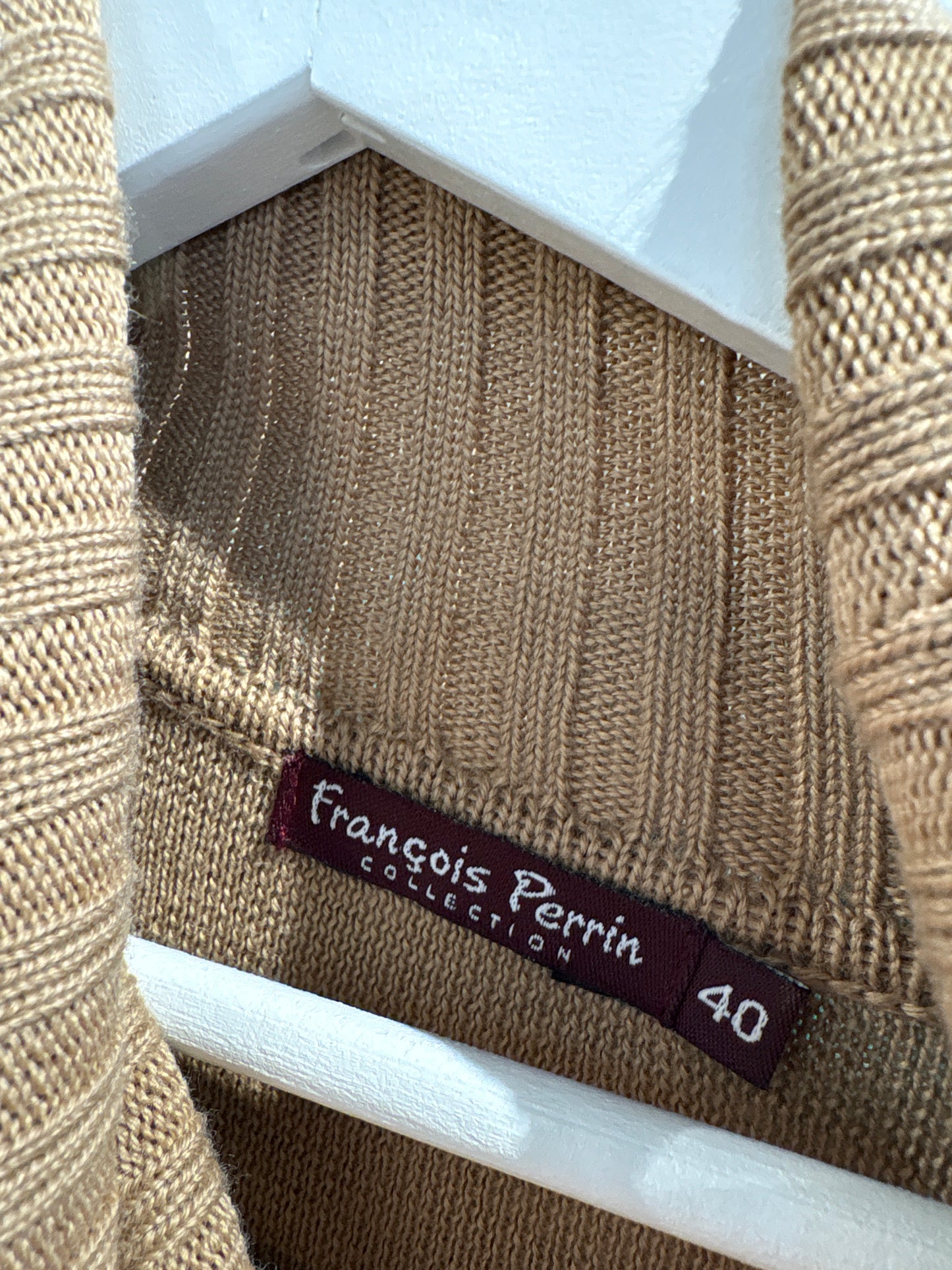 Rochie maxi camel tip Maleta din lana merino extrafina de gramaj mare