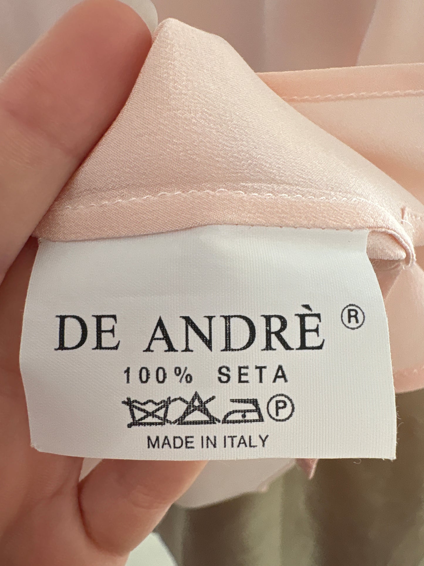 Top powder pink din mătase naturală
