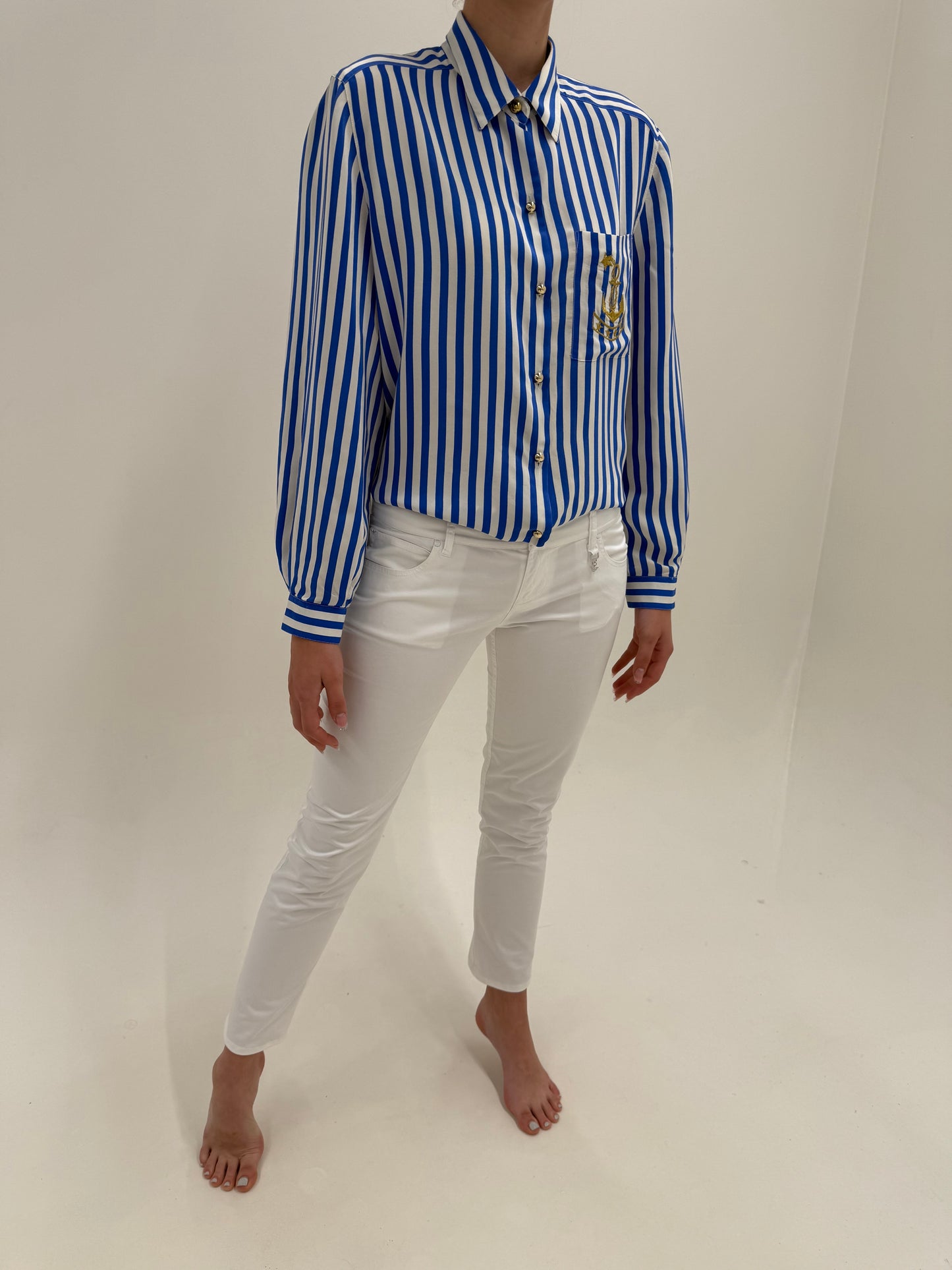 Pantaloni Armani de vară din bumbac premium