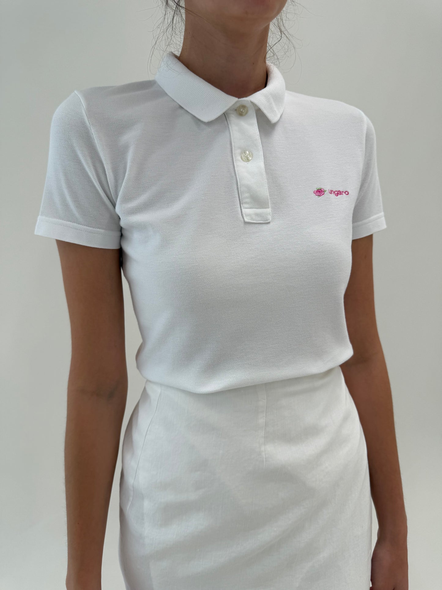 Top polo luxury Ungaro din bumbac premium texturat
