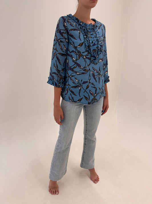 Jeans vintage Dolce&Gabbana de vară light wash evazat în croi super în trend