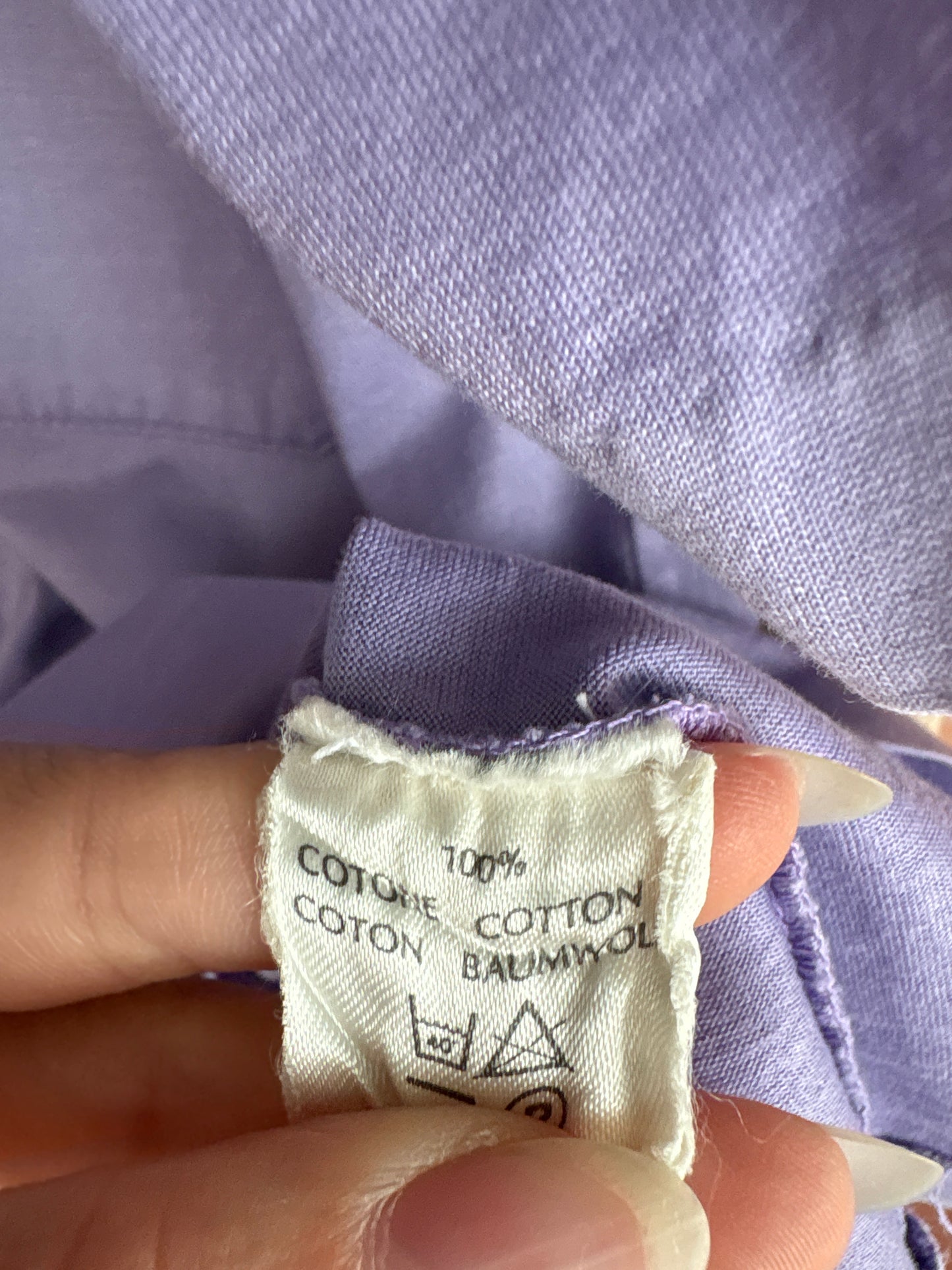 Top vintage polo Givenchy din bumbac Filo di Scozia ultra luxury lavandă