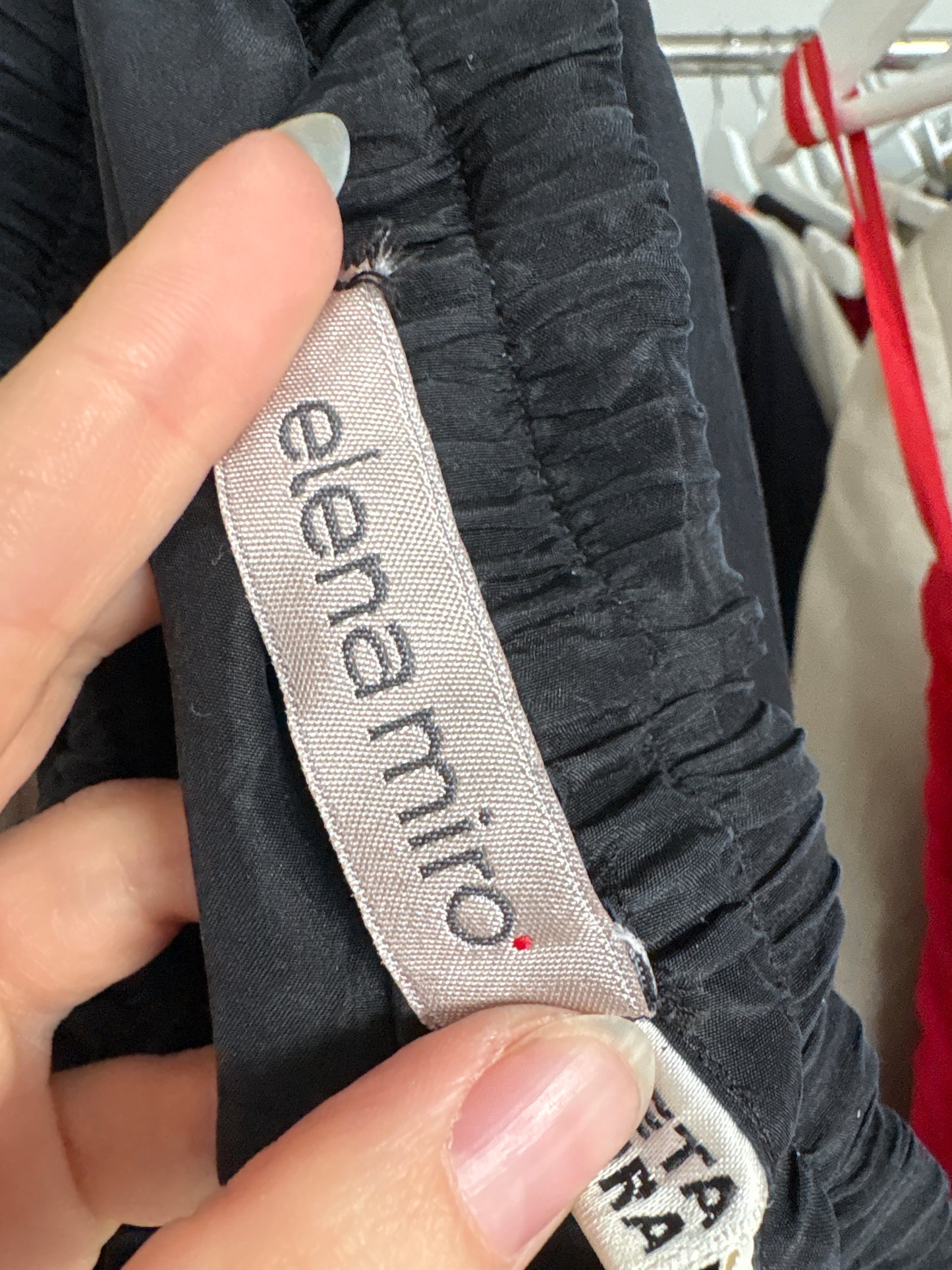 Fustă maxi neagră de brand luxury italian Elena Miro din mătase naturală
