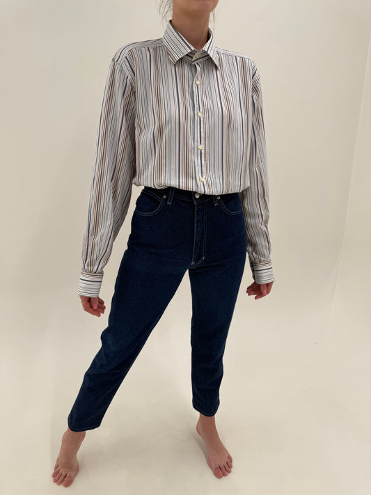 Jeans vintage Fendi indigo wash cu talie înaltă