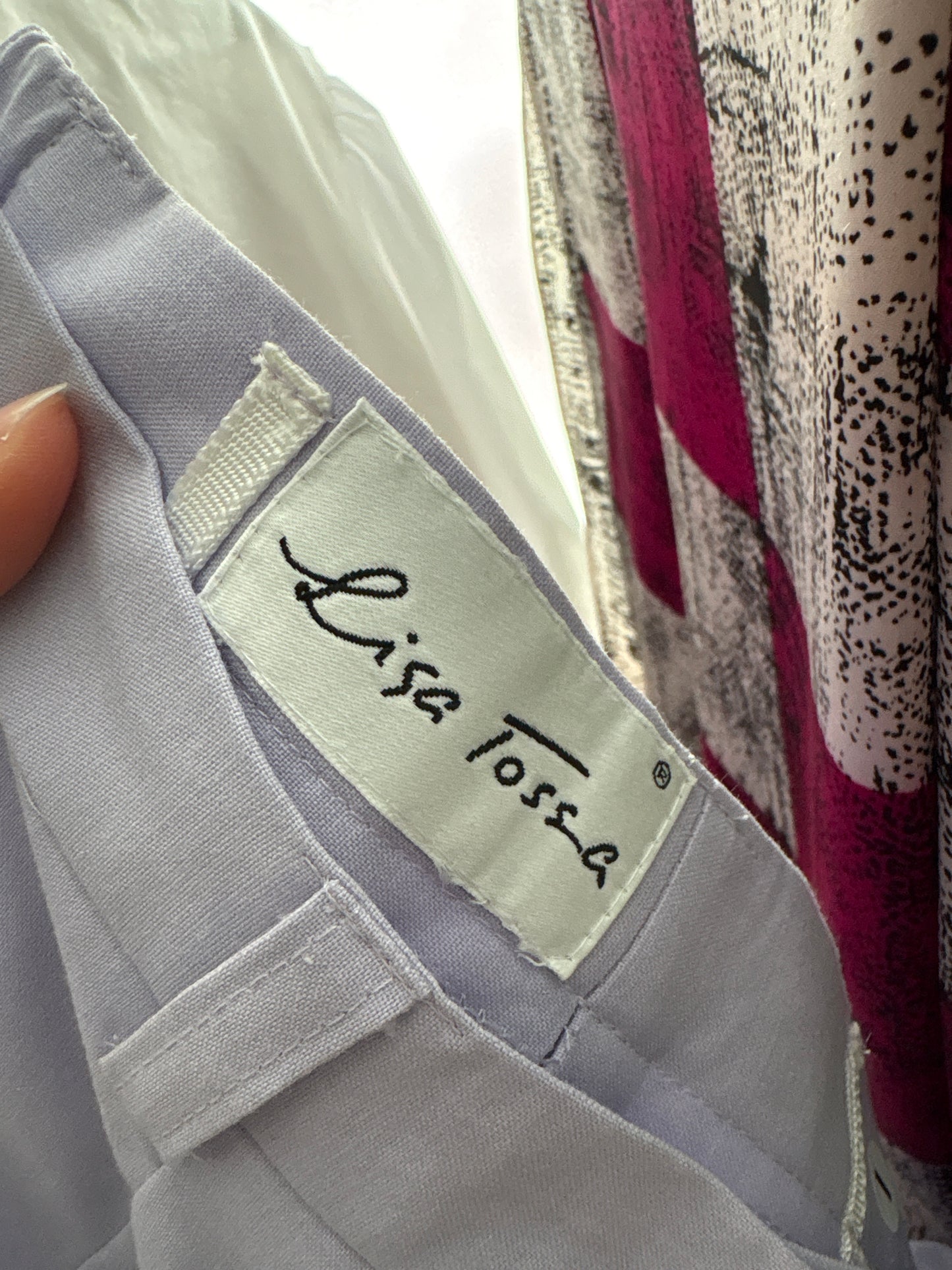 Pantaloni lavanda cu talie ultra înaltă