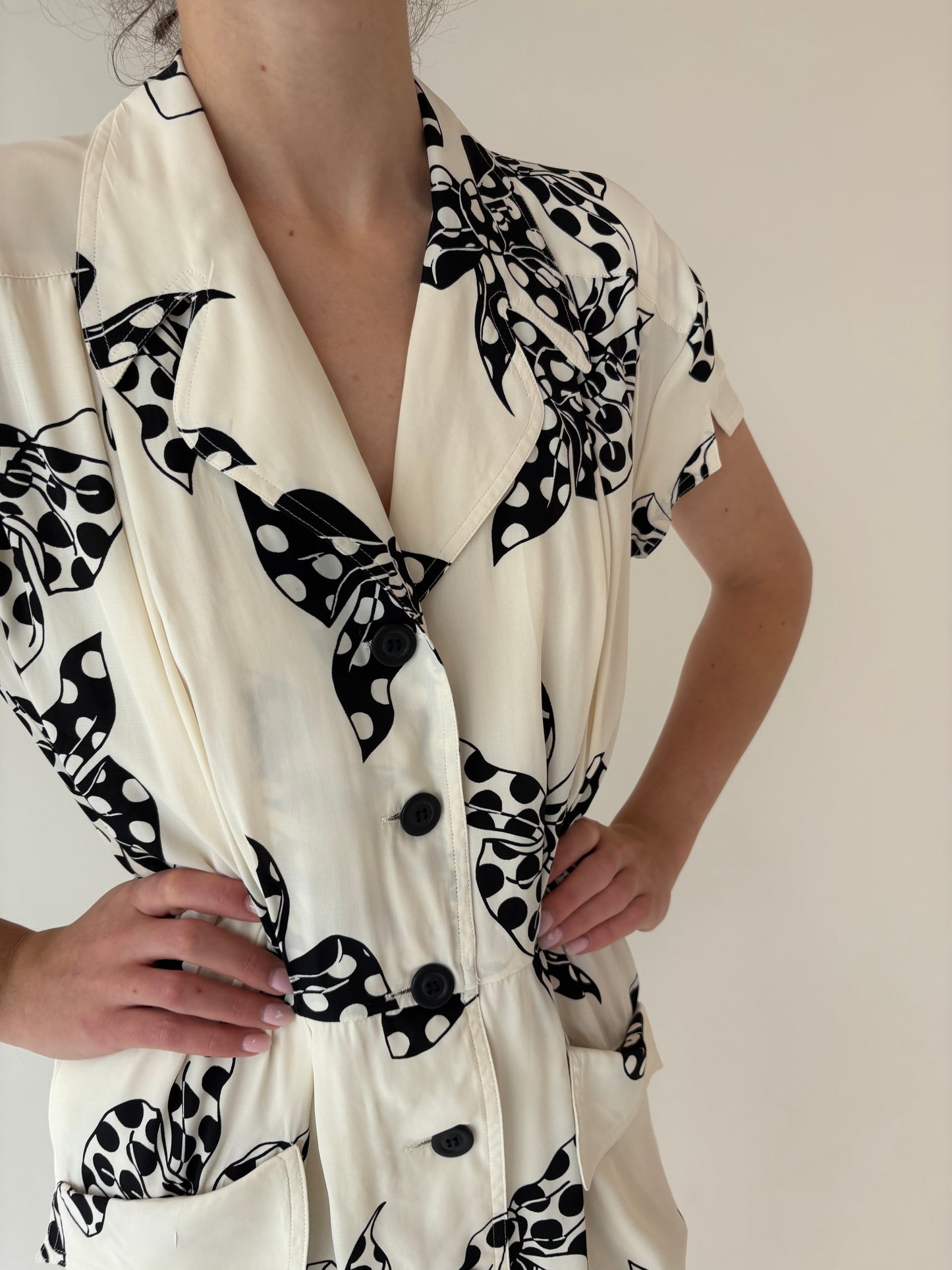Rochie vintage luxury Mondi by Escada cu talie marcată