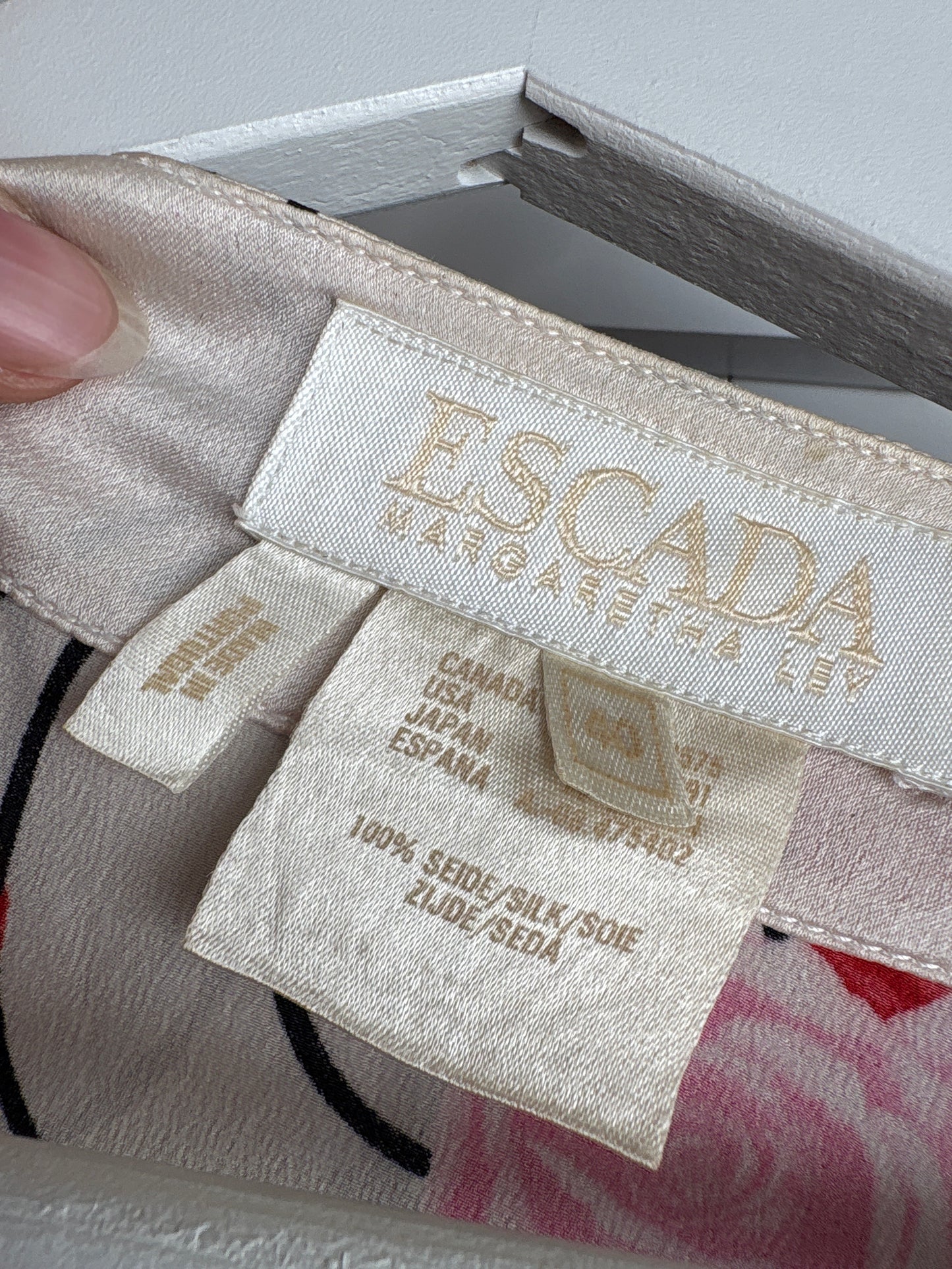 Top luxury Escada din mătase naturală cu print superb