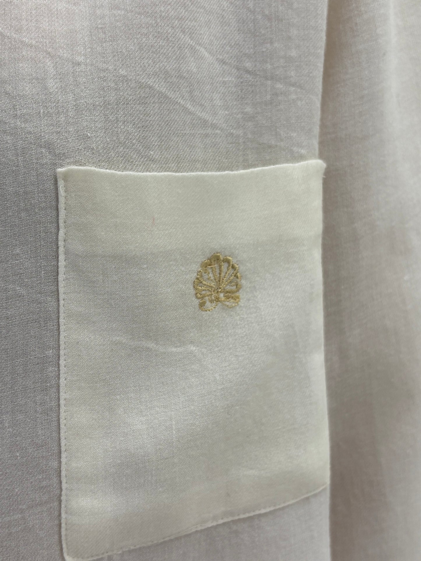 Cămașa butter white din lana extrafina