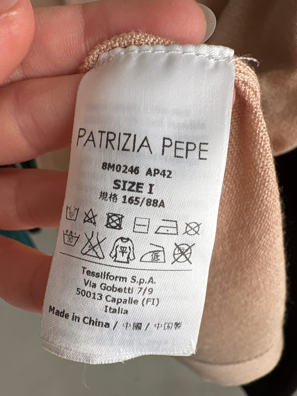 Pulover luxury Patrizia Pepe din cașmir, lana și mătase peach nude