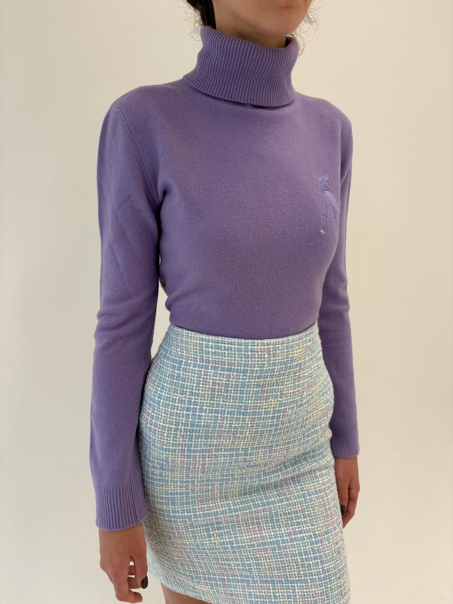 Maleta lavandă din lana merino extafina de gramaj mare