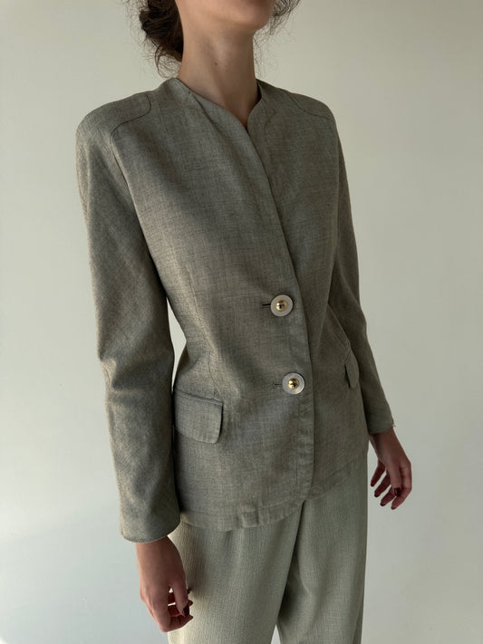 Sacou luxury italian din lana extrafina cu mătase naturală în croi retro modern