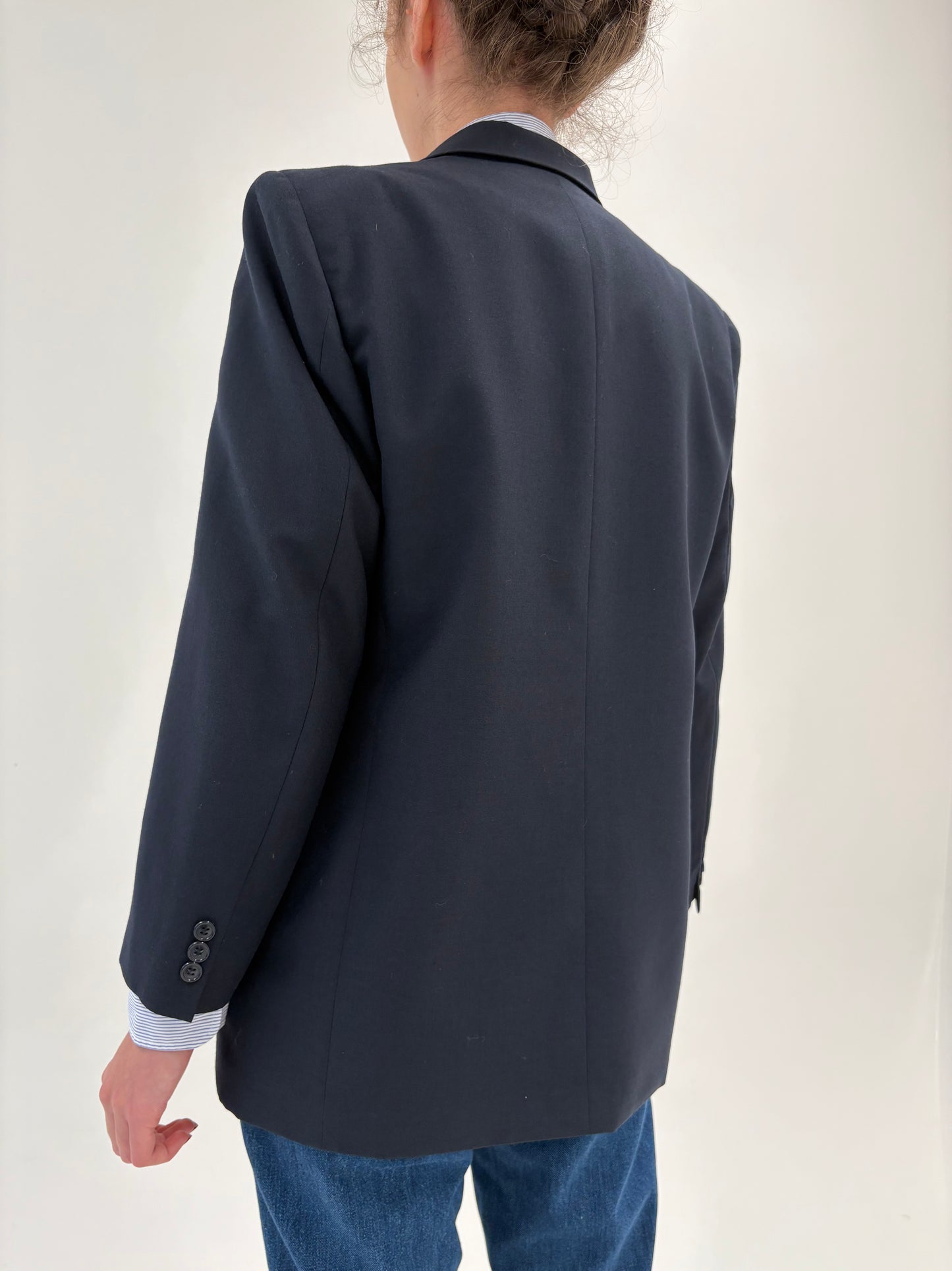 Sacou petite italian Navy blue din lana extrafina