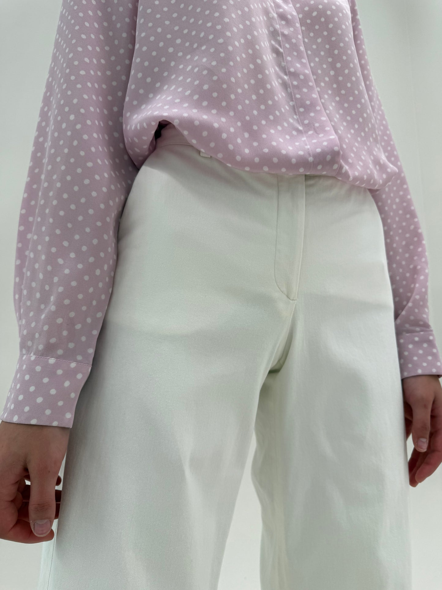 Pantaloni palazzo Armani din bumbac ultra confort