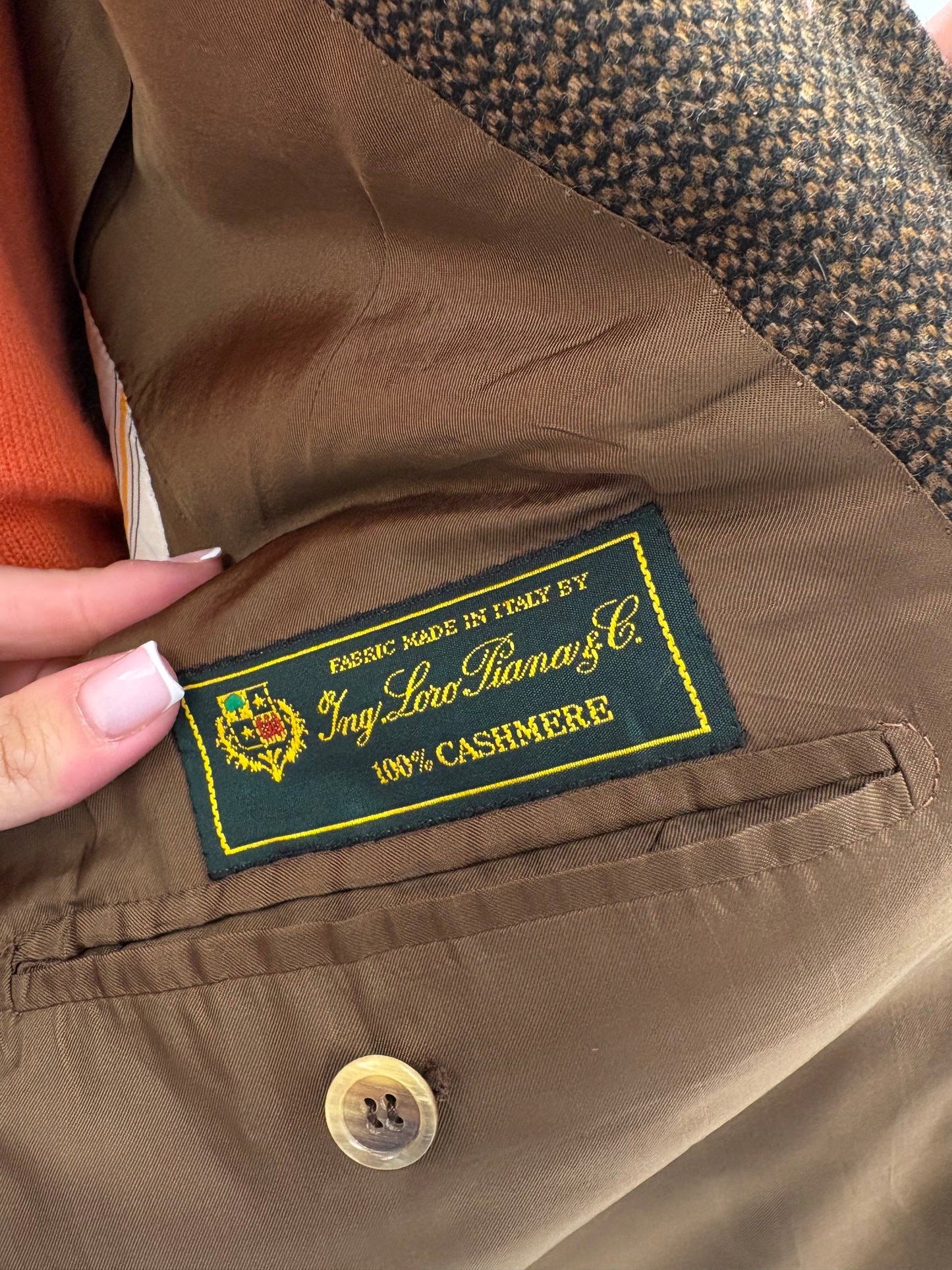 Sacou ultra luxury Loro Piana din 100% cașmir persoane petite