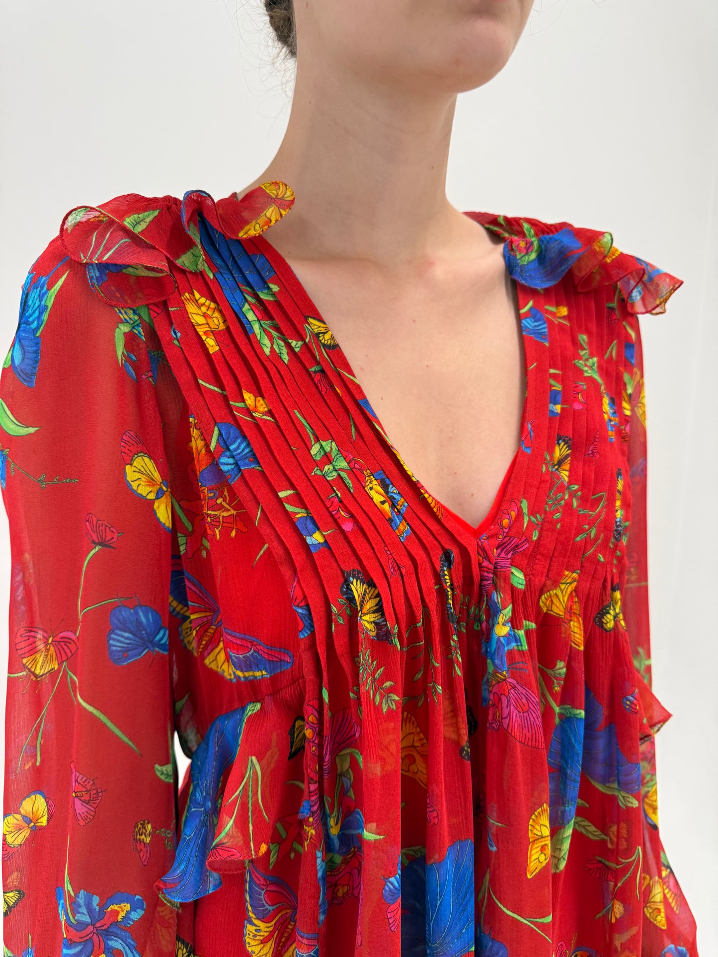 Rochie boho de brand luxury The Kooples super vaporoasă de la zi la seară