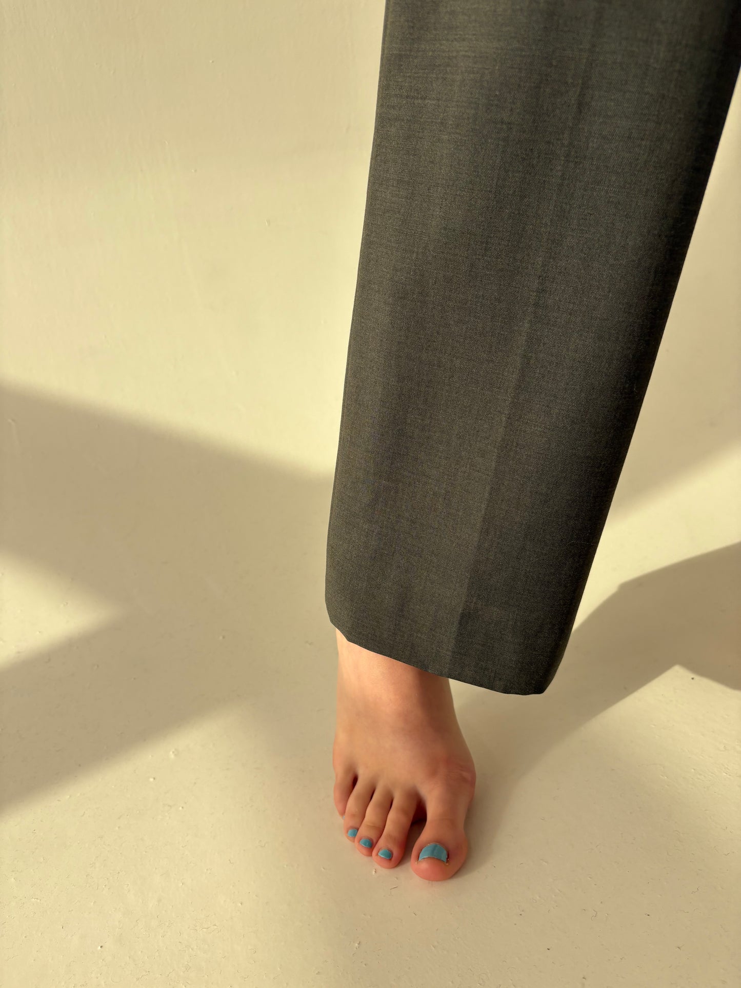 Pantaloni tall high end italienești din lana extafina super 100’s