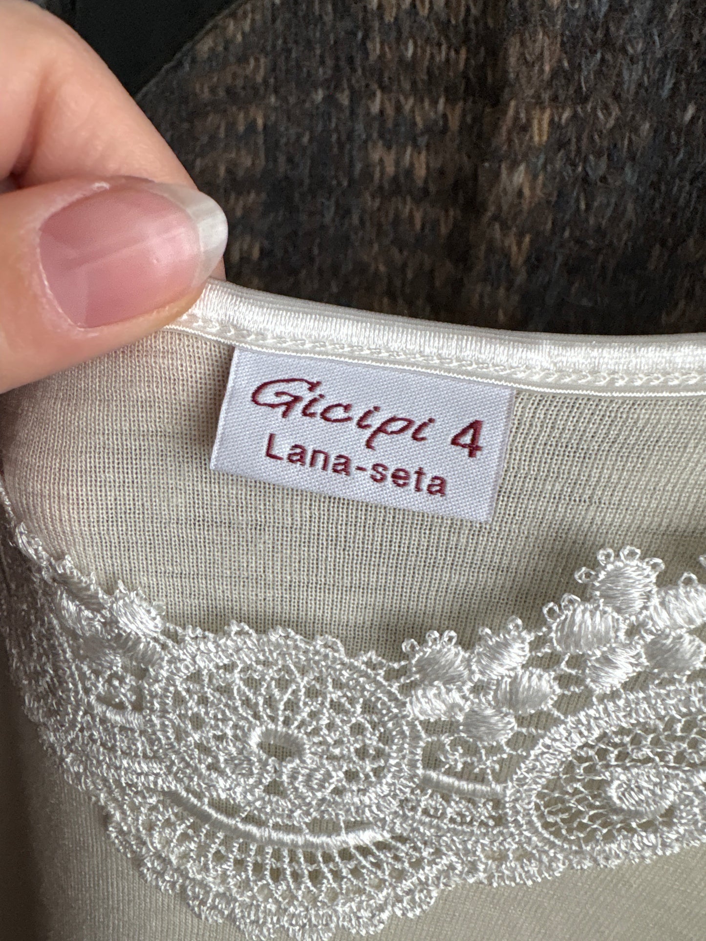 Maieu high end italian din mătase naturală și lana extrafina cambrat