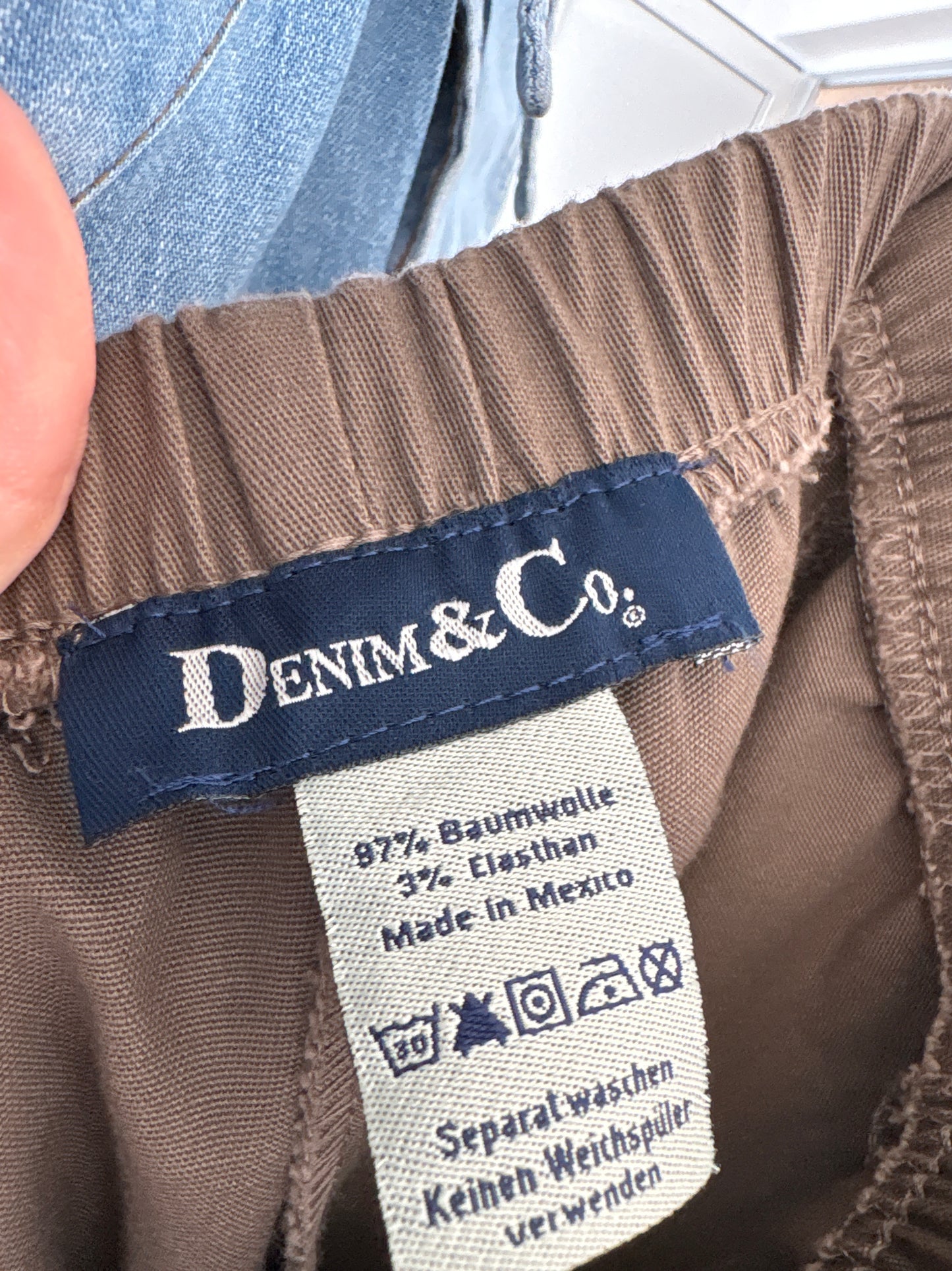 Jeans vintage confort chocolate brown cu talie ultra înaltă elastică