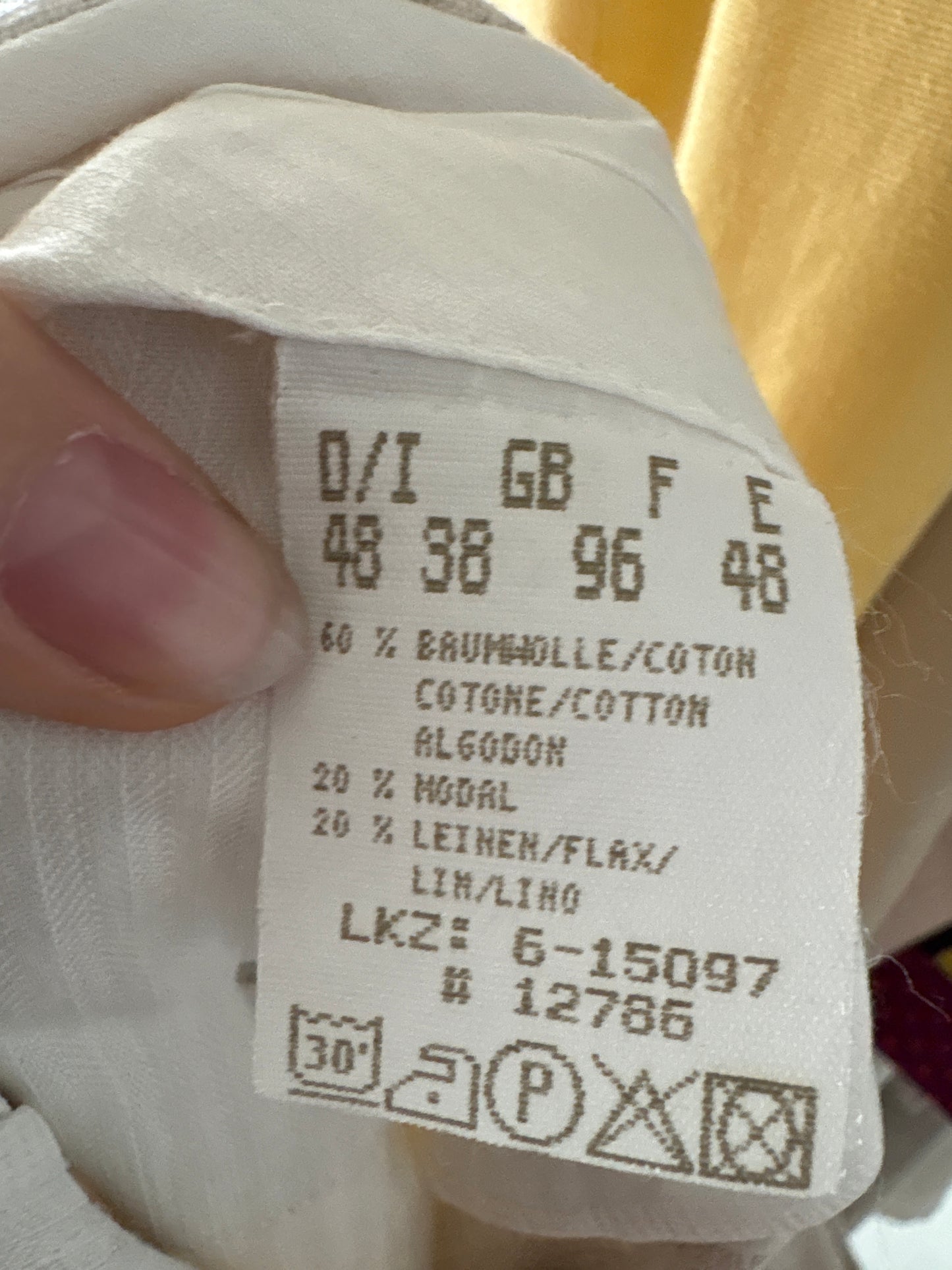 Pantaloni tall din pânză excepțională de in și modal sand nude
